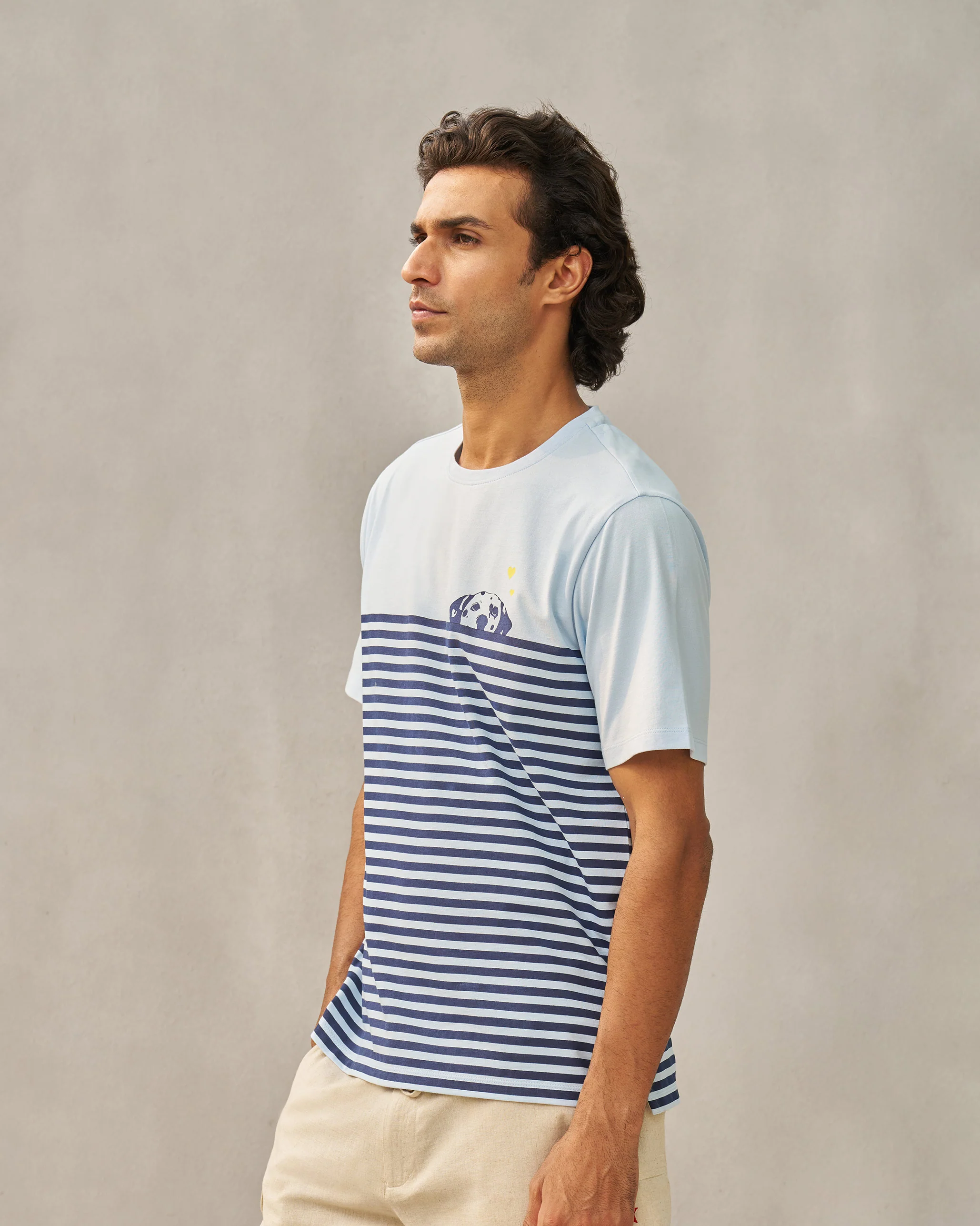 Hearts for you T-shirt - Light Blue - Image 4