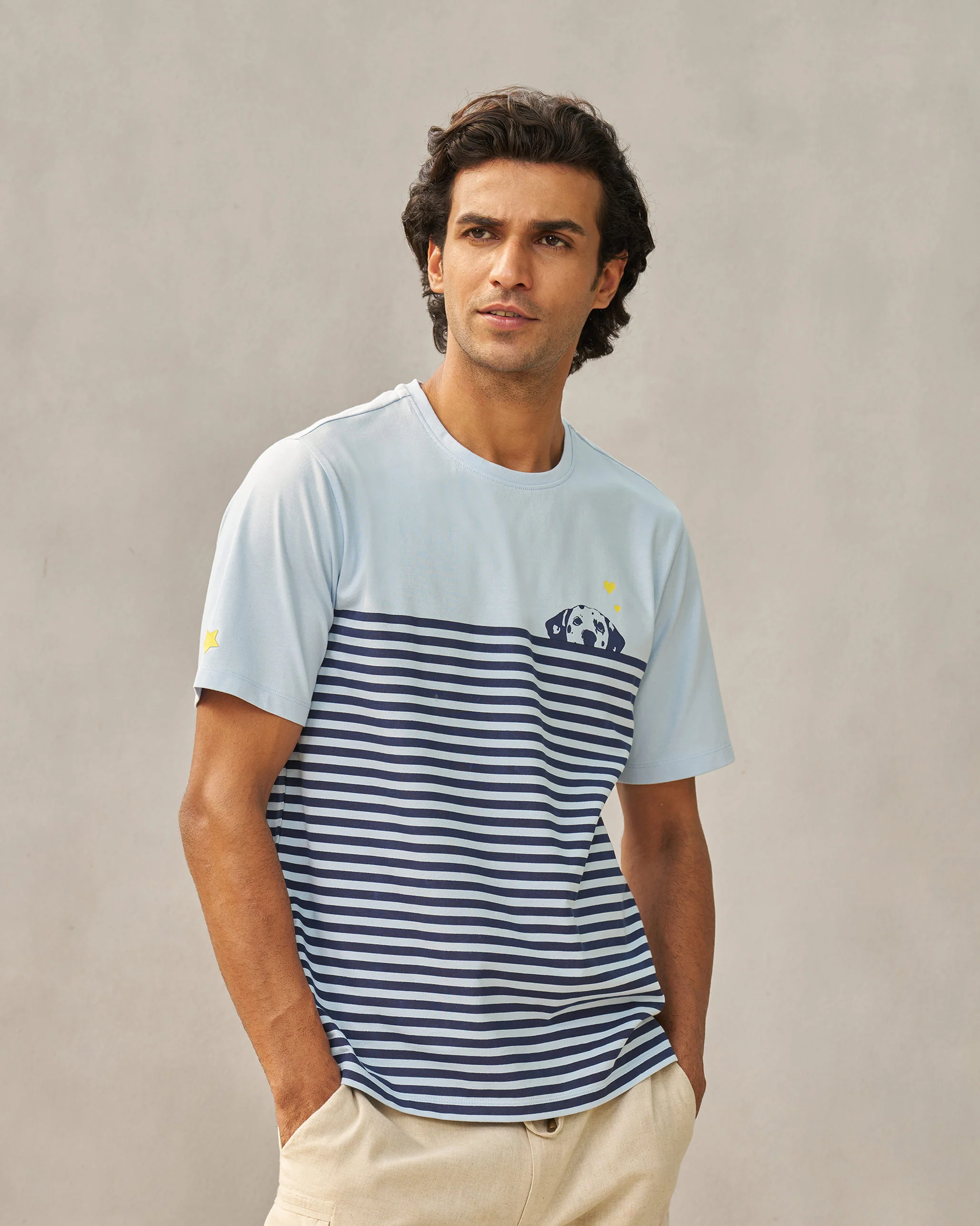 Hearts for you T-shirt - Light Blue - Image 6