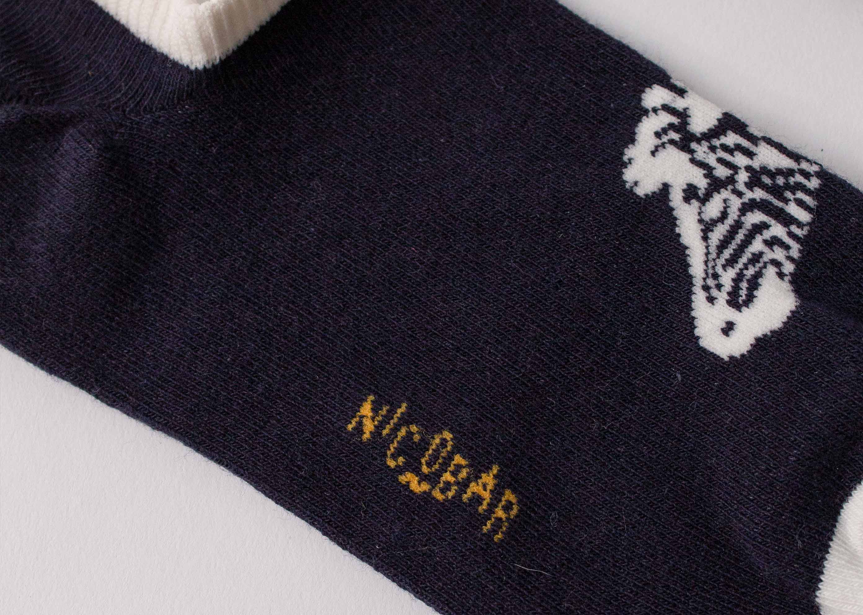 Hello Zebra Socks - Black & White - Image 3
