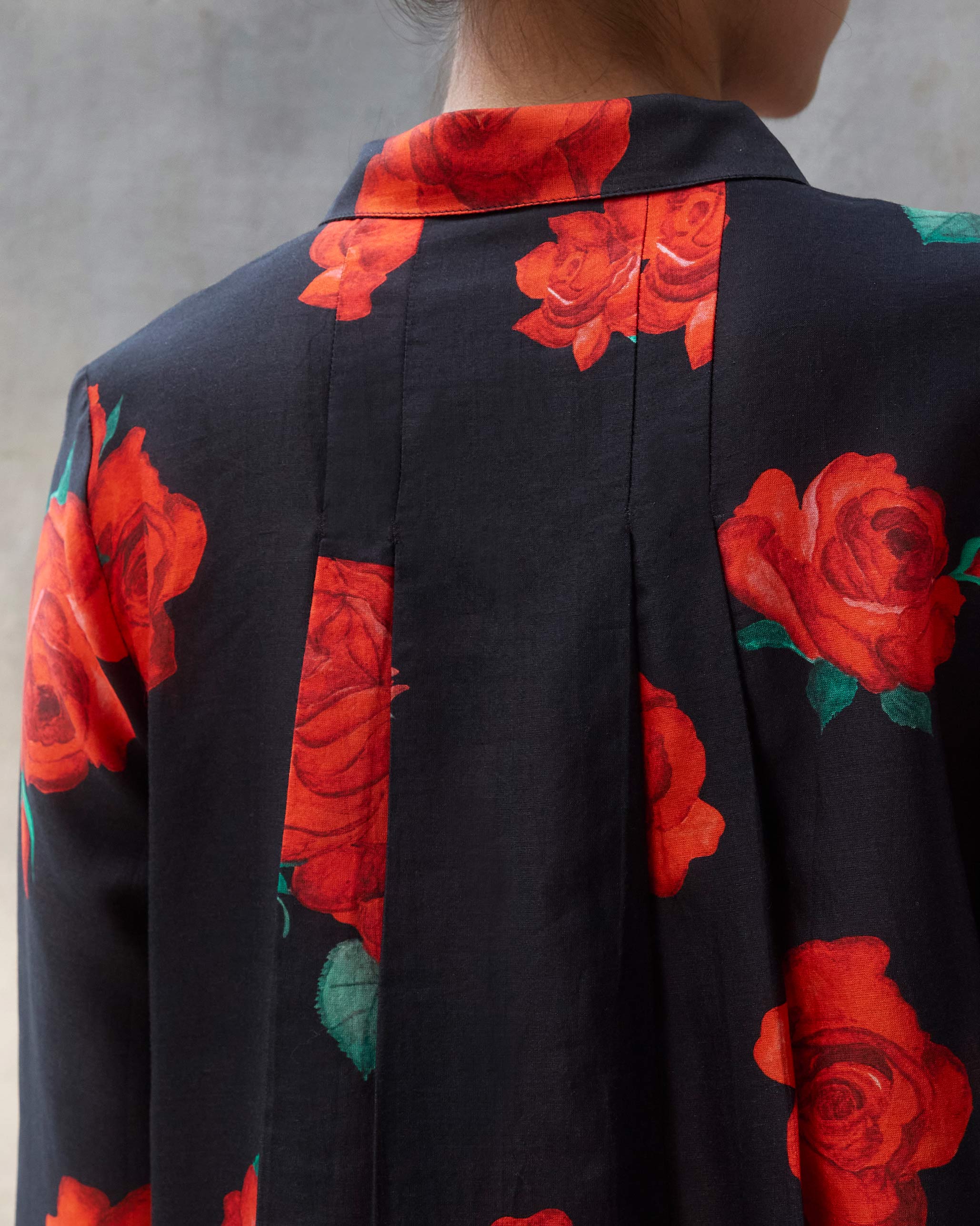 High Low Shirt - Black & Red - Image 2