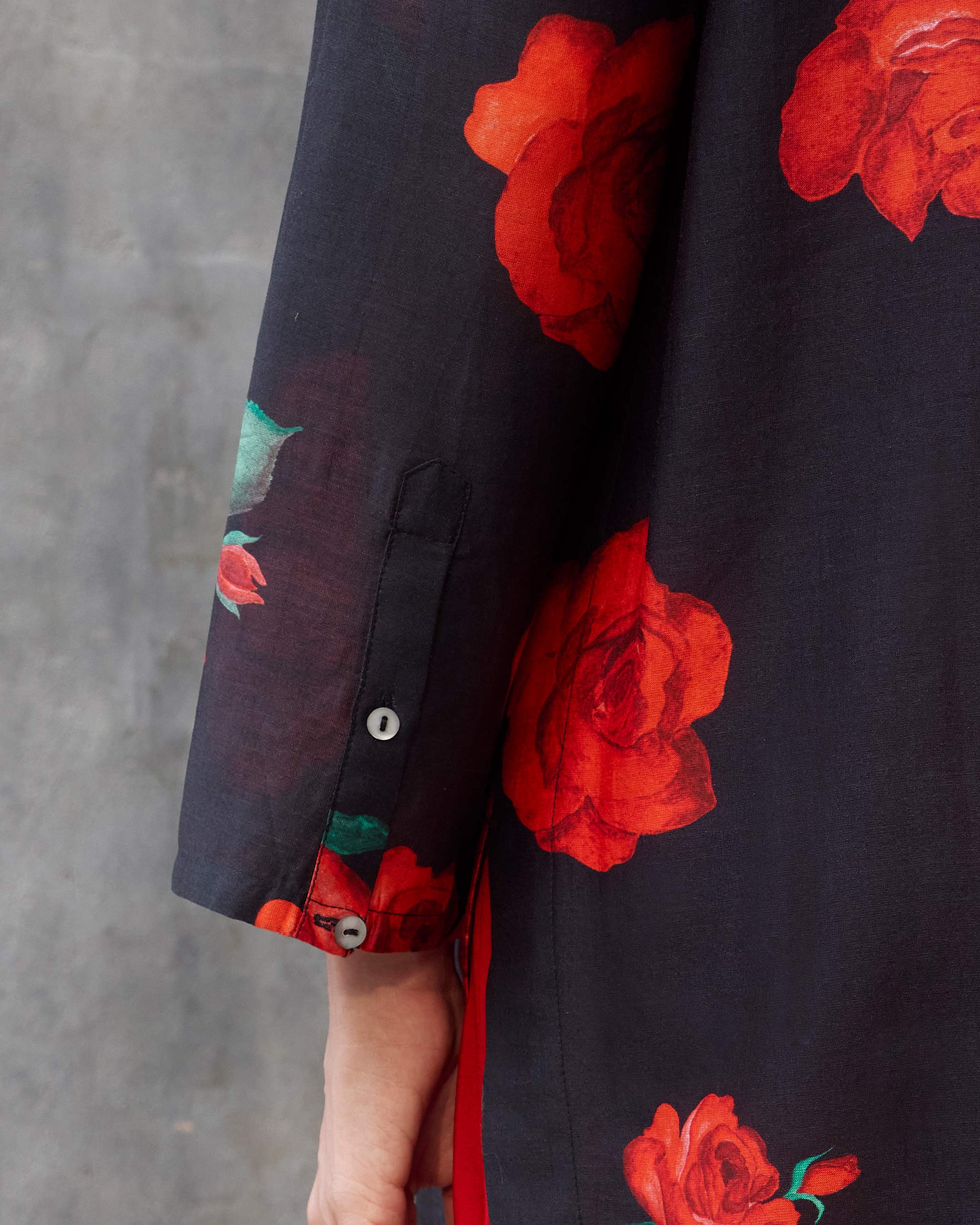 High Low Shirt - Black & Red - Image 3