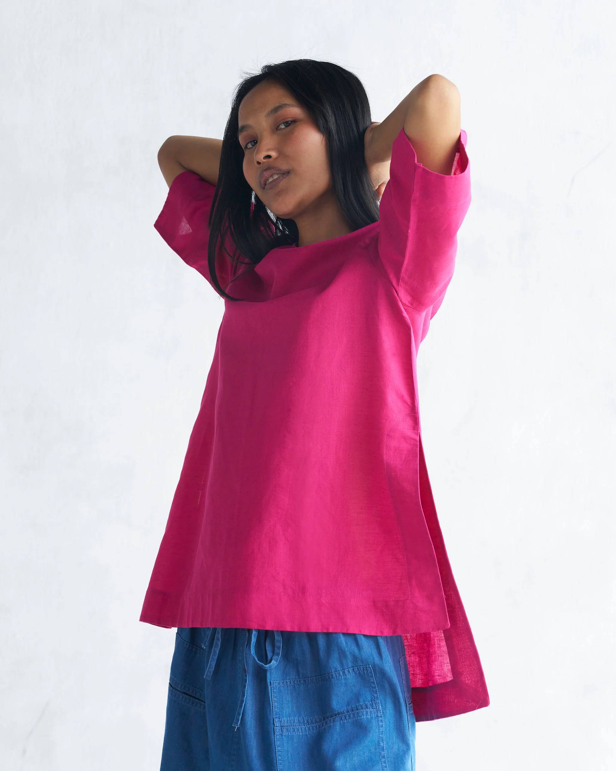 High Slit Top - Berry - Image 3
