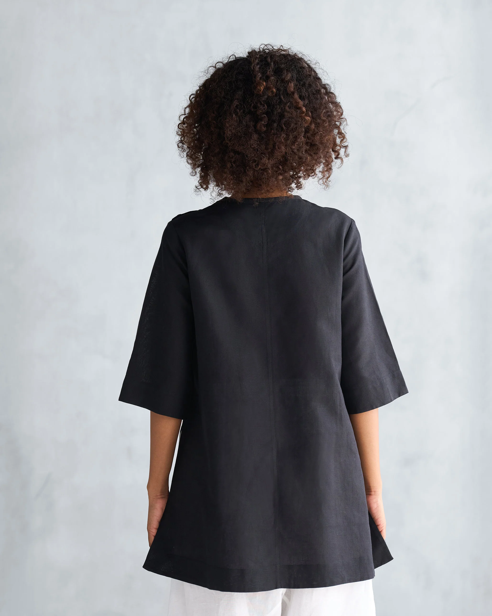 High Slit Top - Black - Image 3