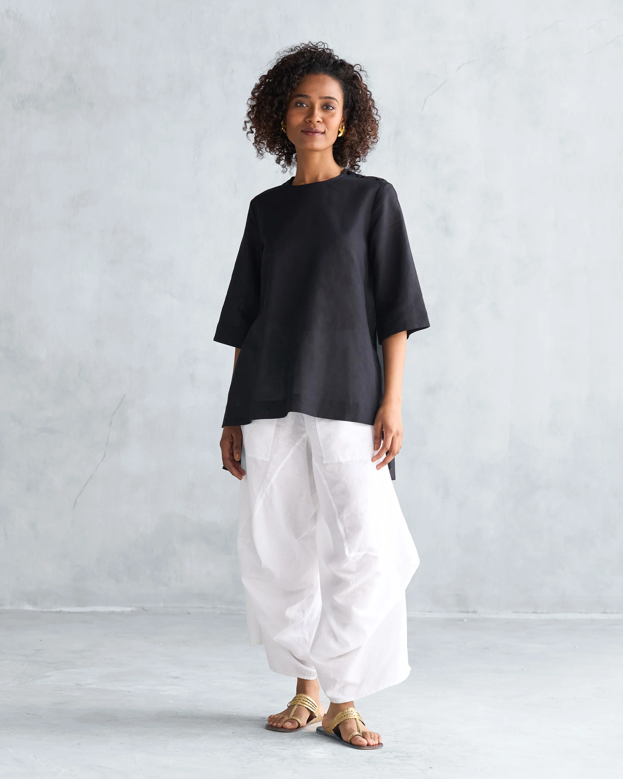 High Slit Top - Black - Image 5