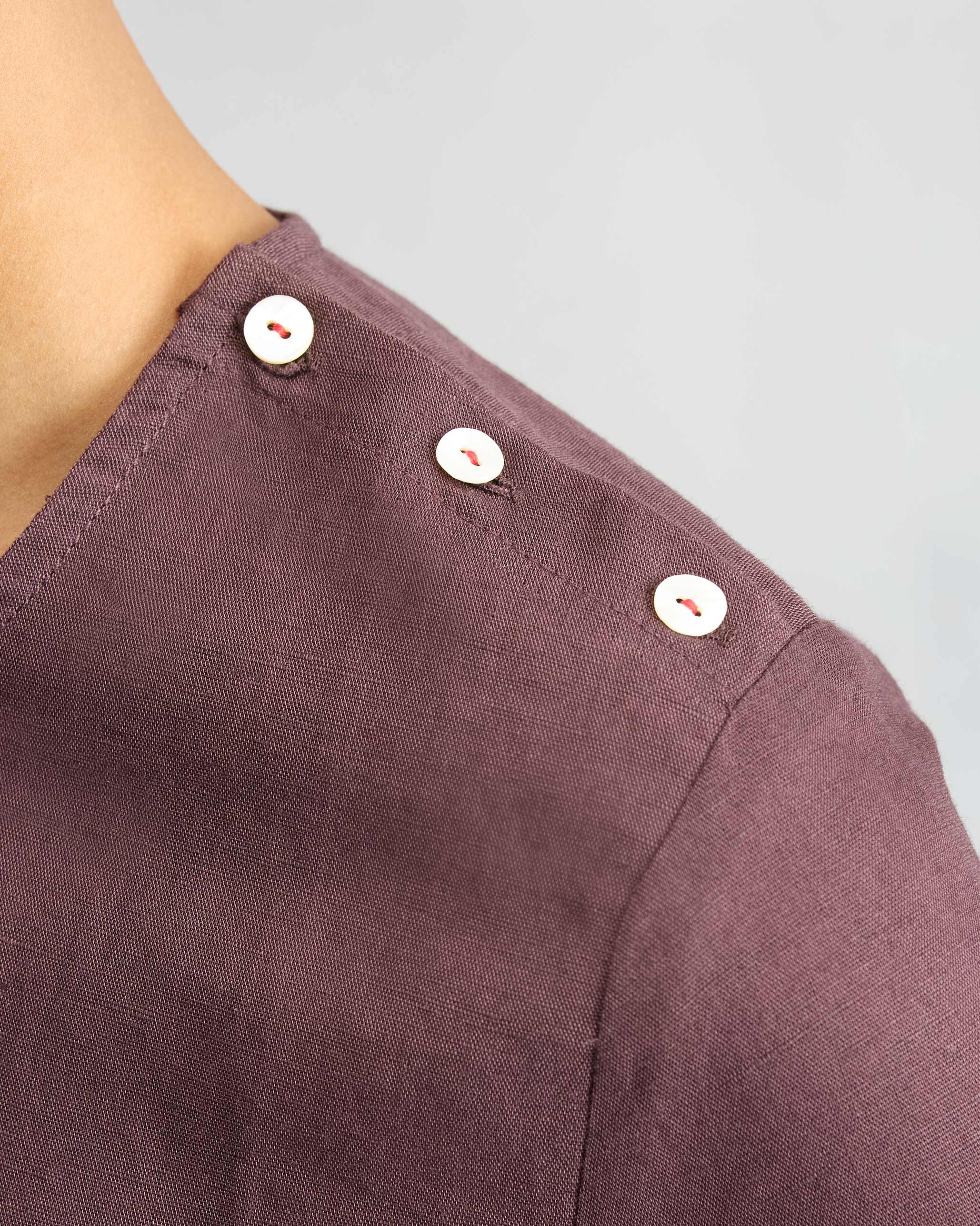 High Slit Top - Chocolate Plum - Image 3