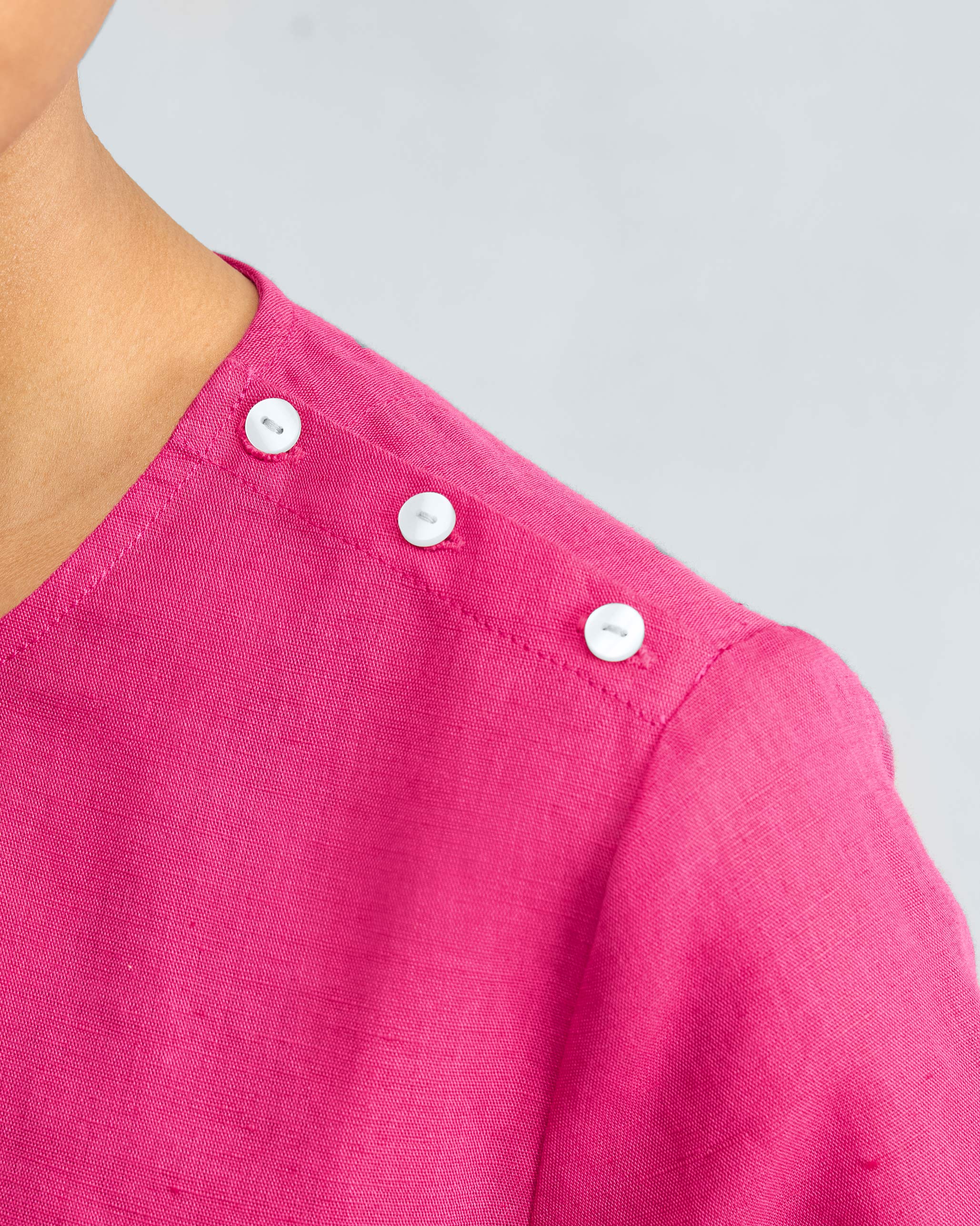 High Slit Top - Fuchsia - Image 4