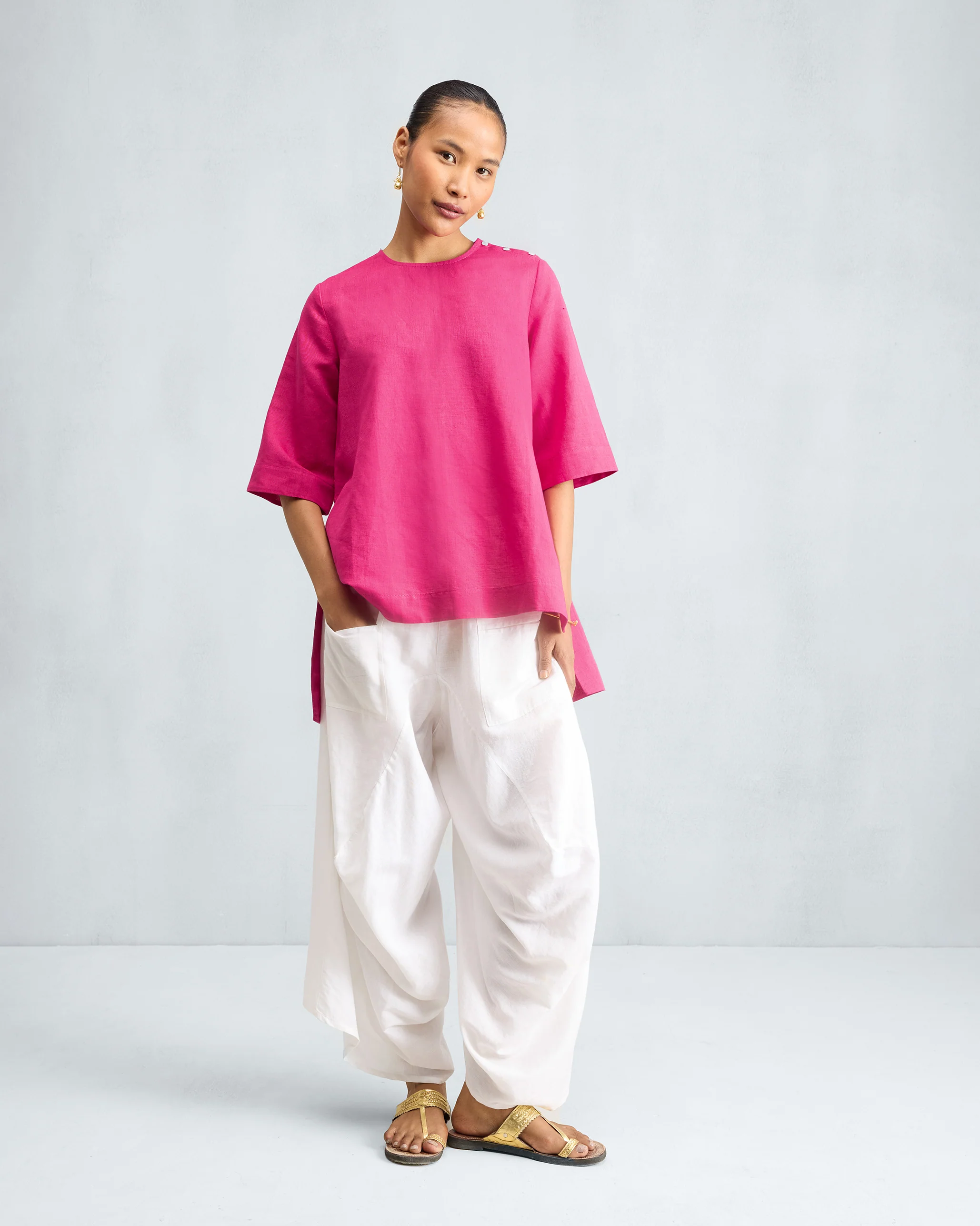 High Slit Top - Fuchsia - Image 6