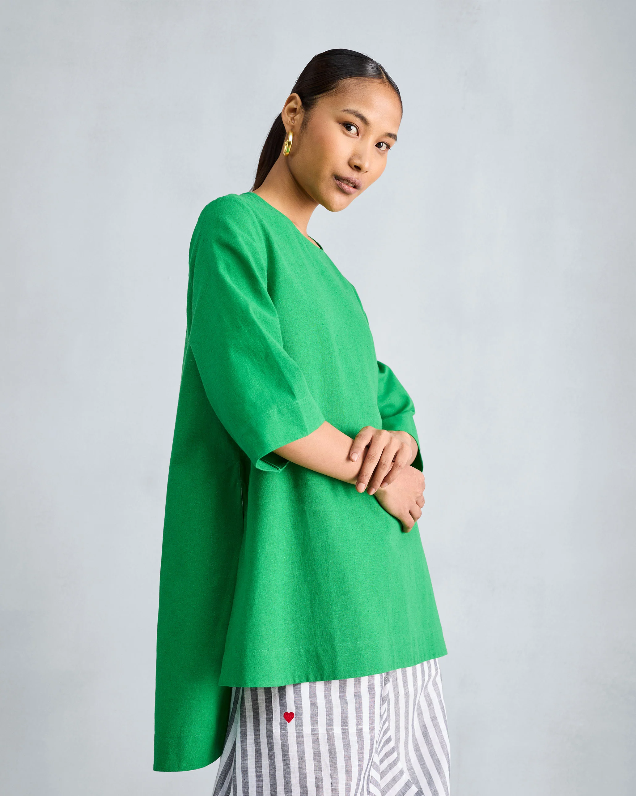 High Slit Top - Green - Image 4