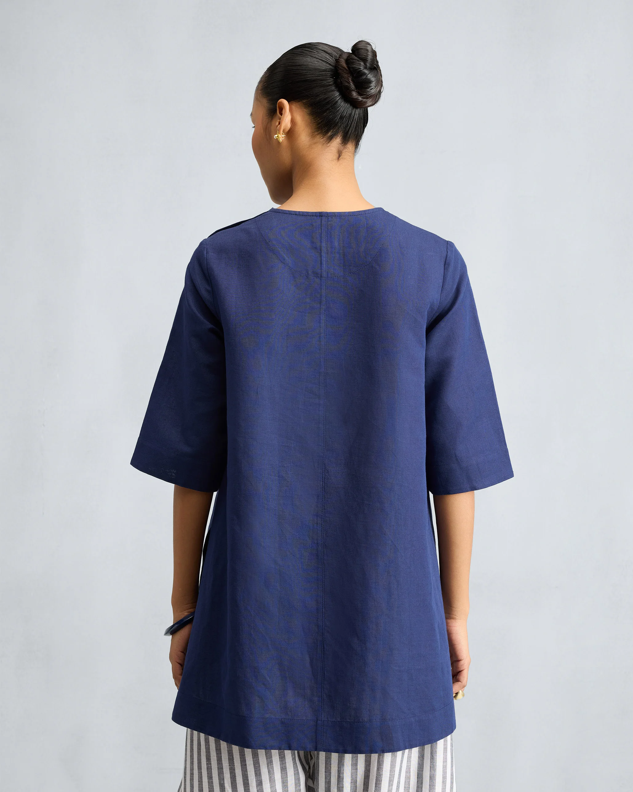 High Slit Top - Ink Blue - Image 3