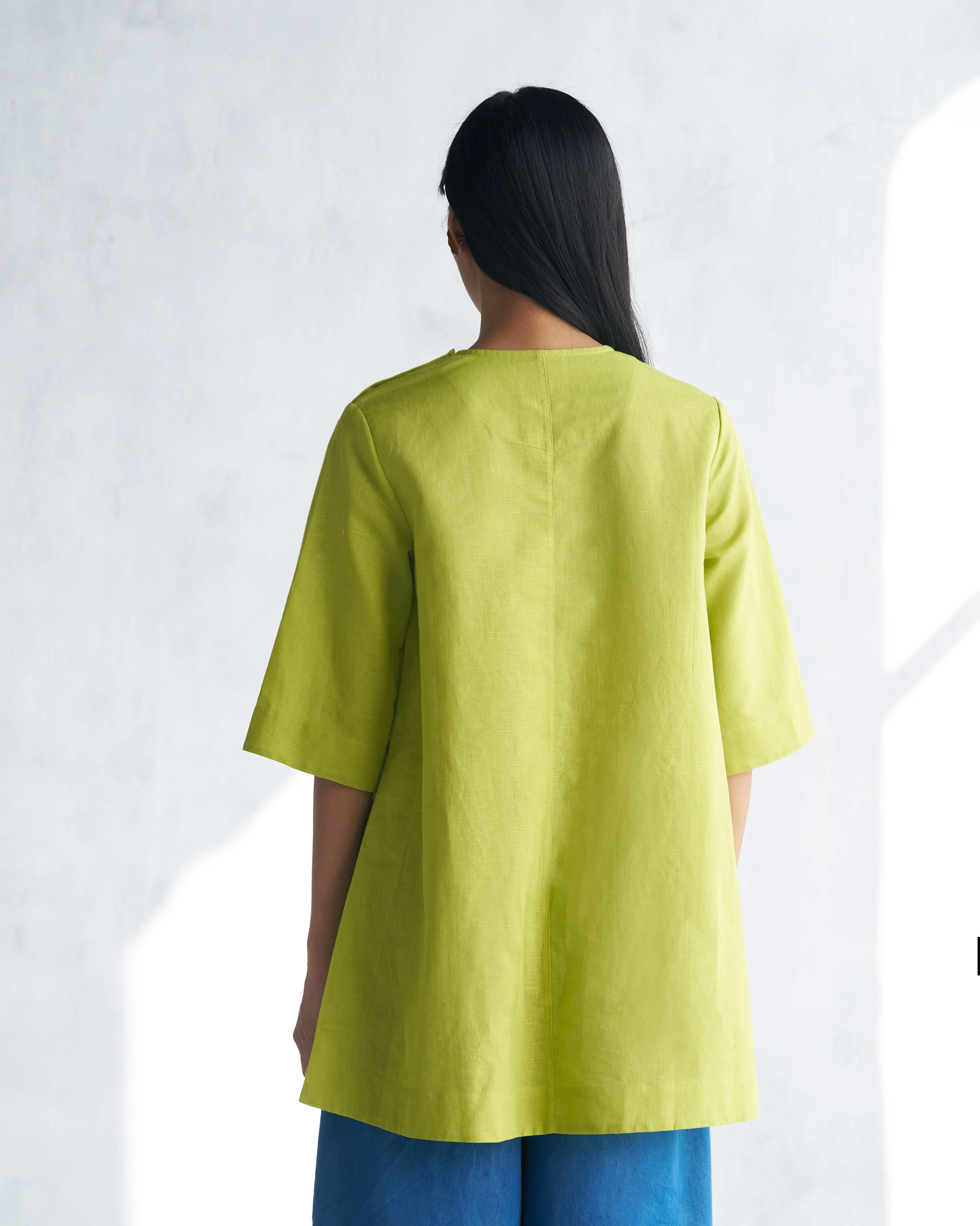 High Slit Top - Lime - Image 3