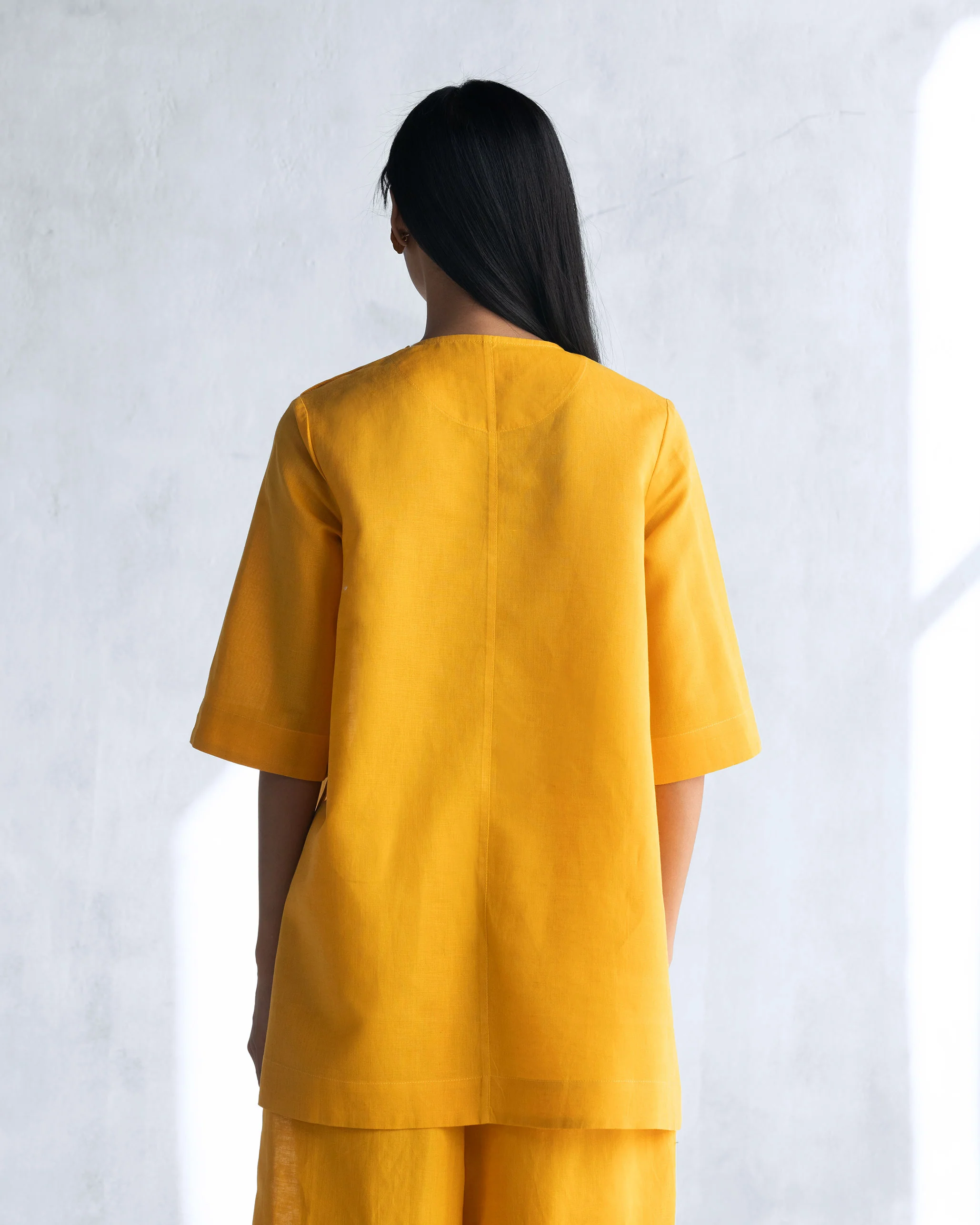 High Slit Top - Ochre - Image 4