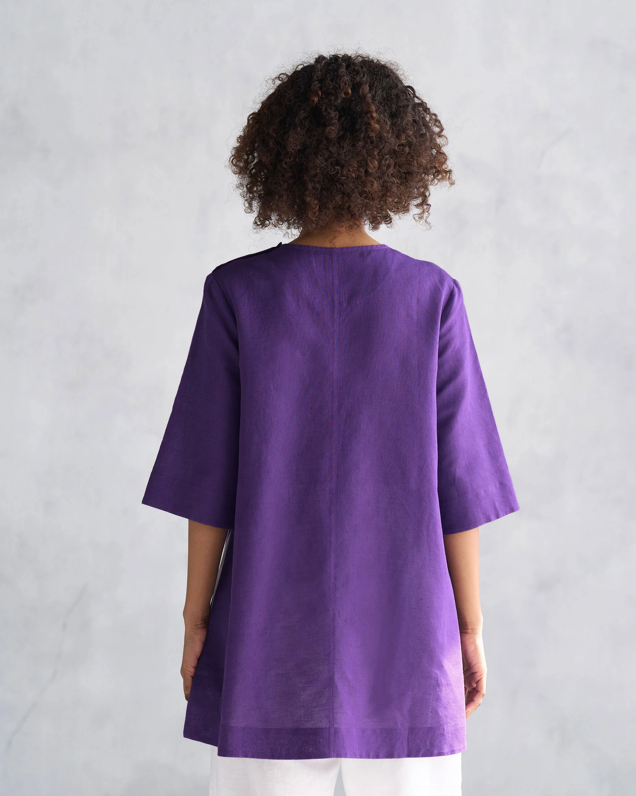 High Slit Top - Purple - Image 3