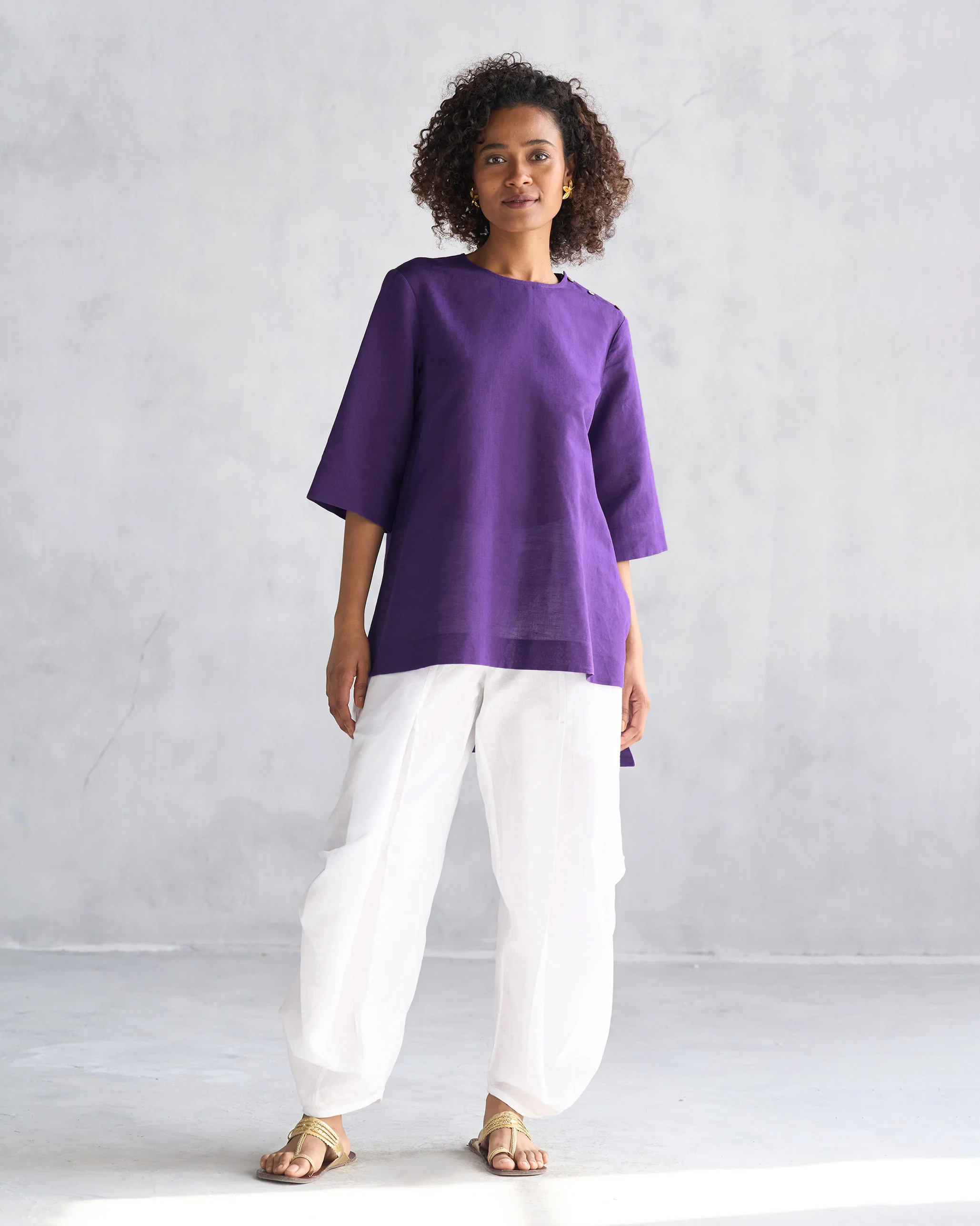 High Slit Top - Purple - Image 4