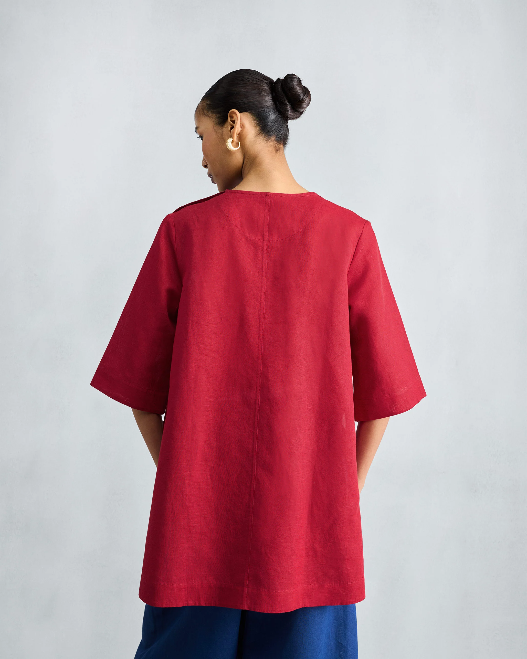 High Slit Top - Red - Image 4