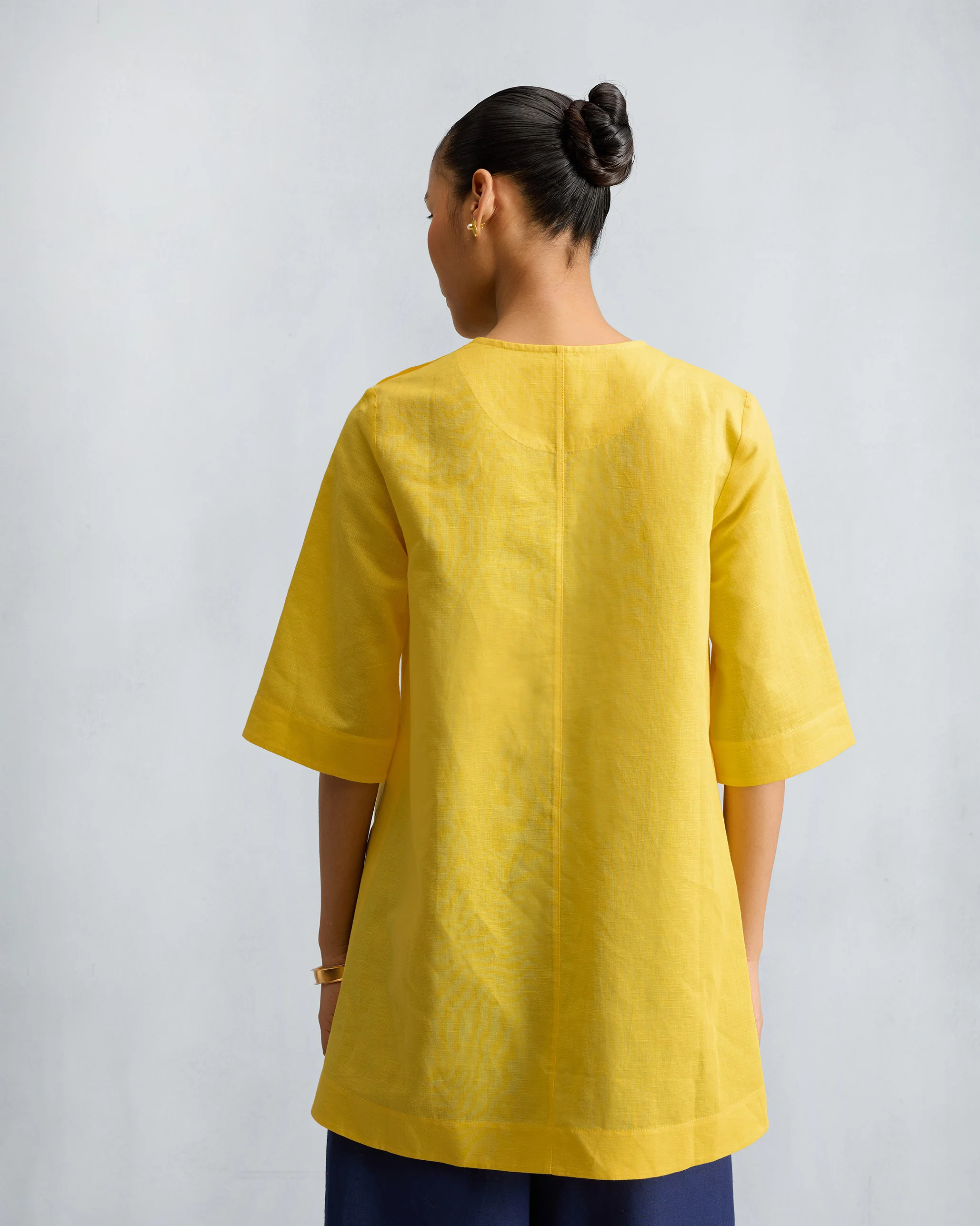 High Slit Top - Yellow - Image 3