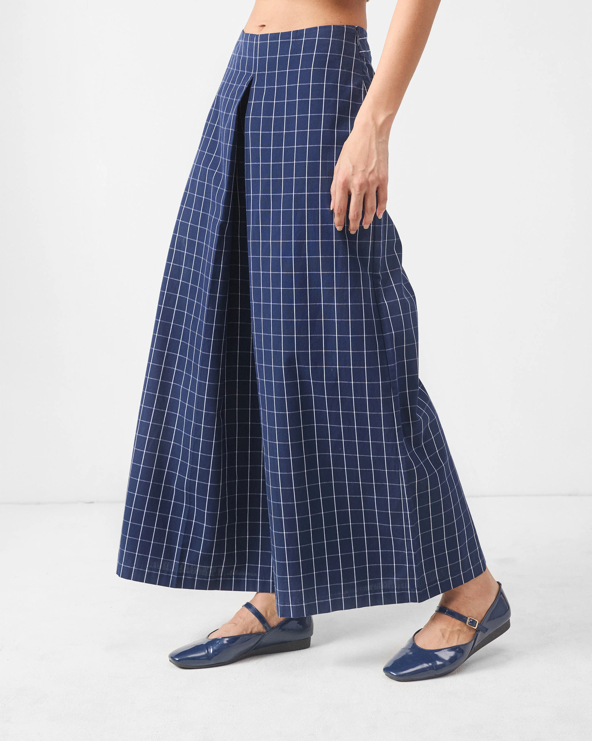 Hinata Pants - Navy & White Checks - Image 2