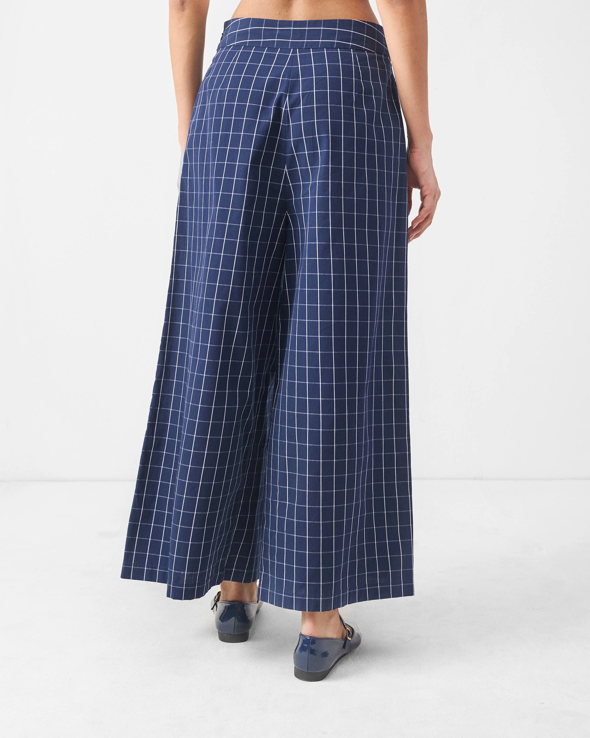 Hinata Pants - Navy & White Checks - Image 3