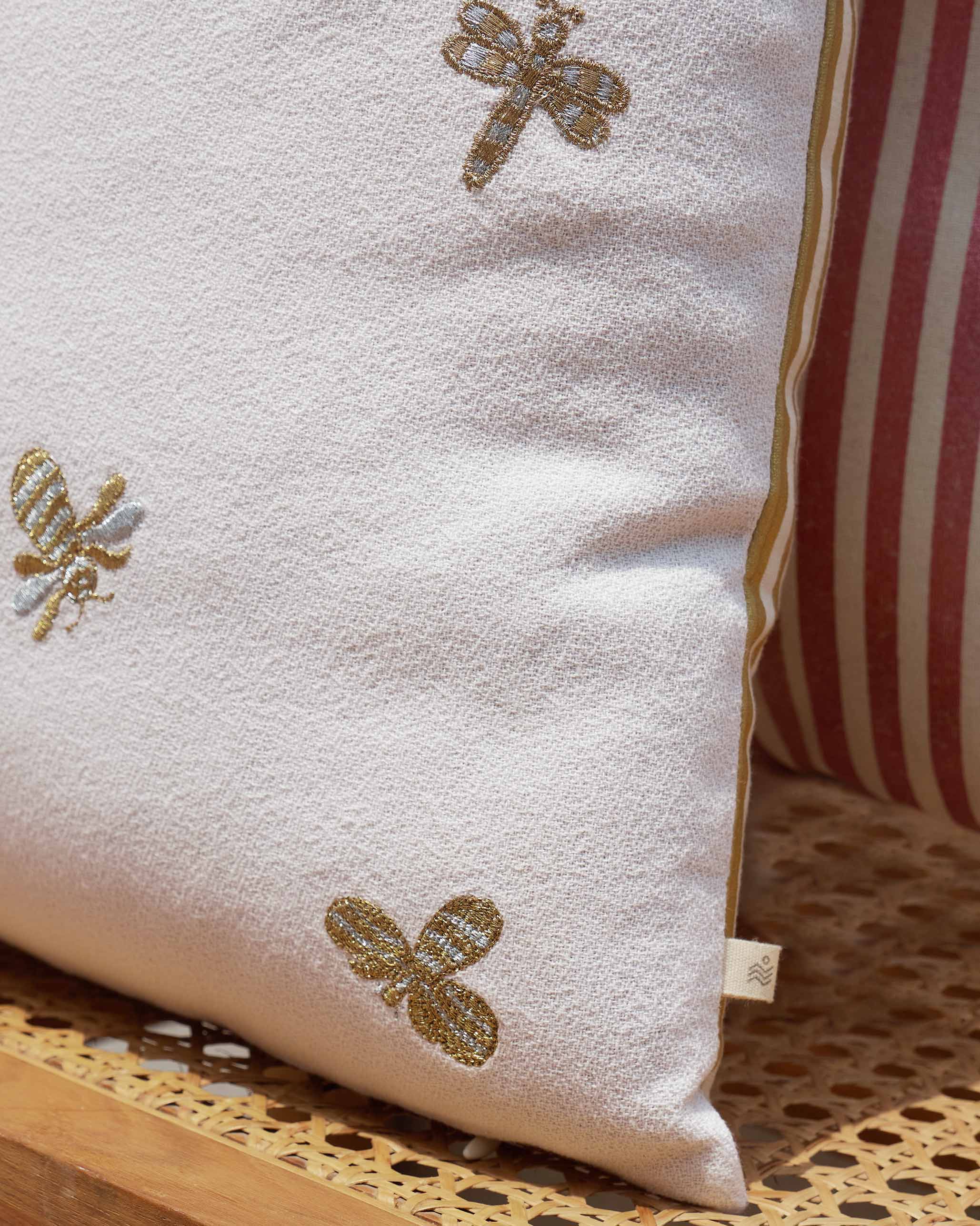 Honeybee Cushion Cover - Ivory - Image 2