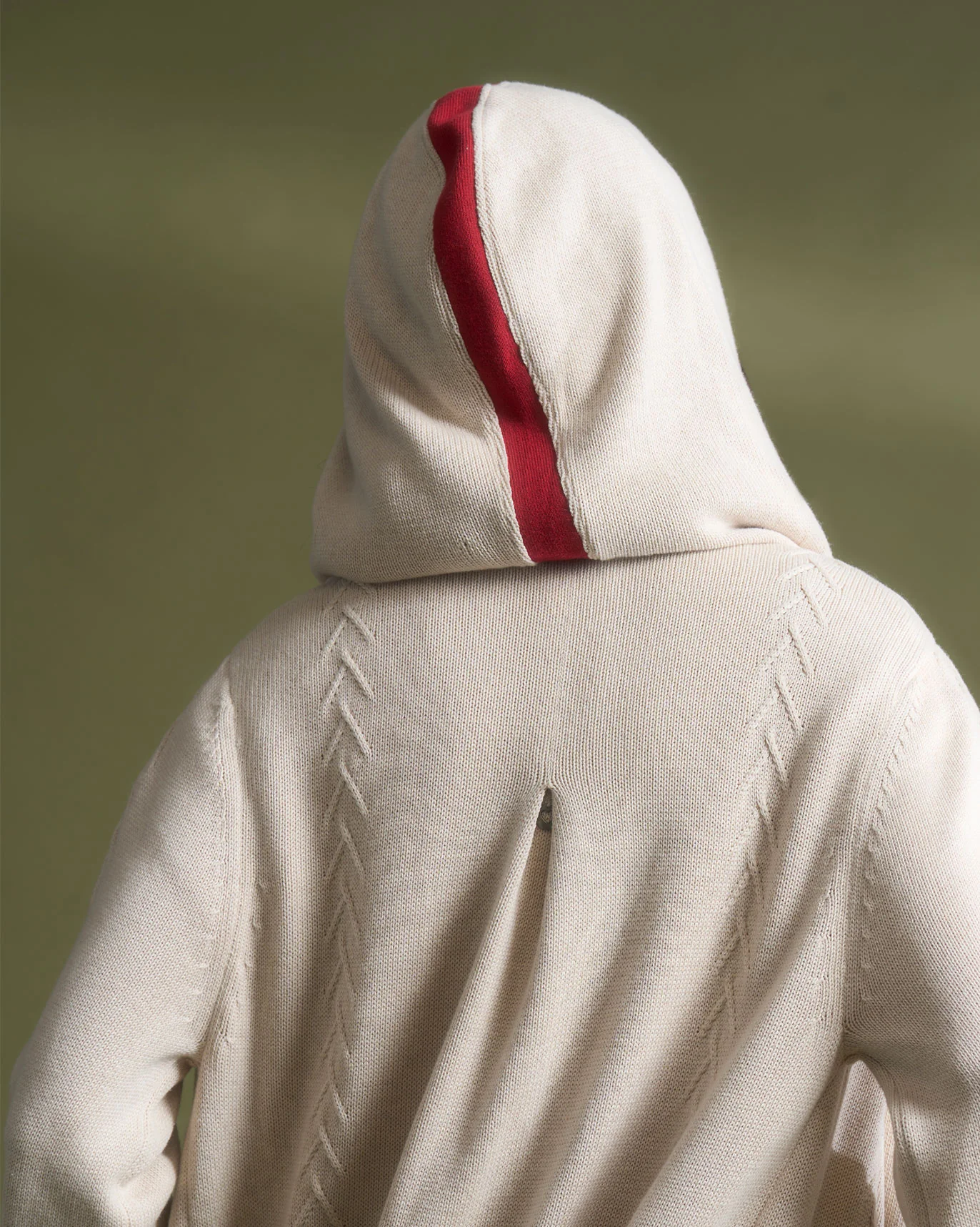 Hoodie Cardigan - Oatmeal - Image 2
