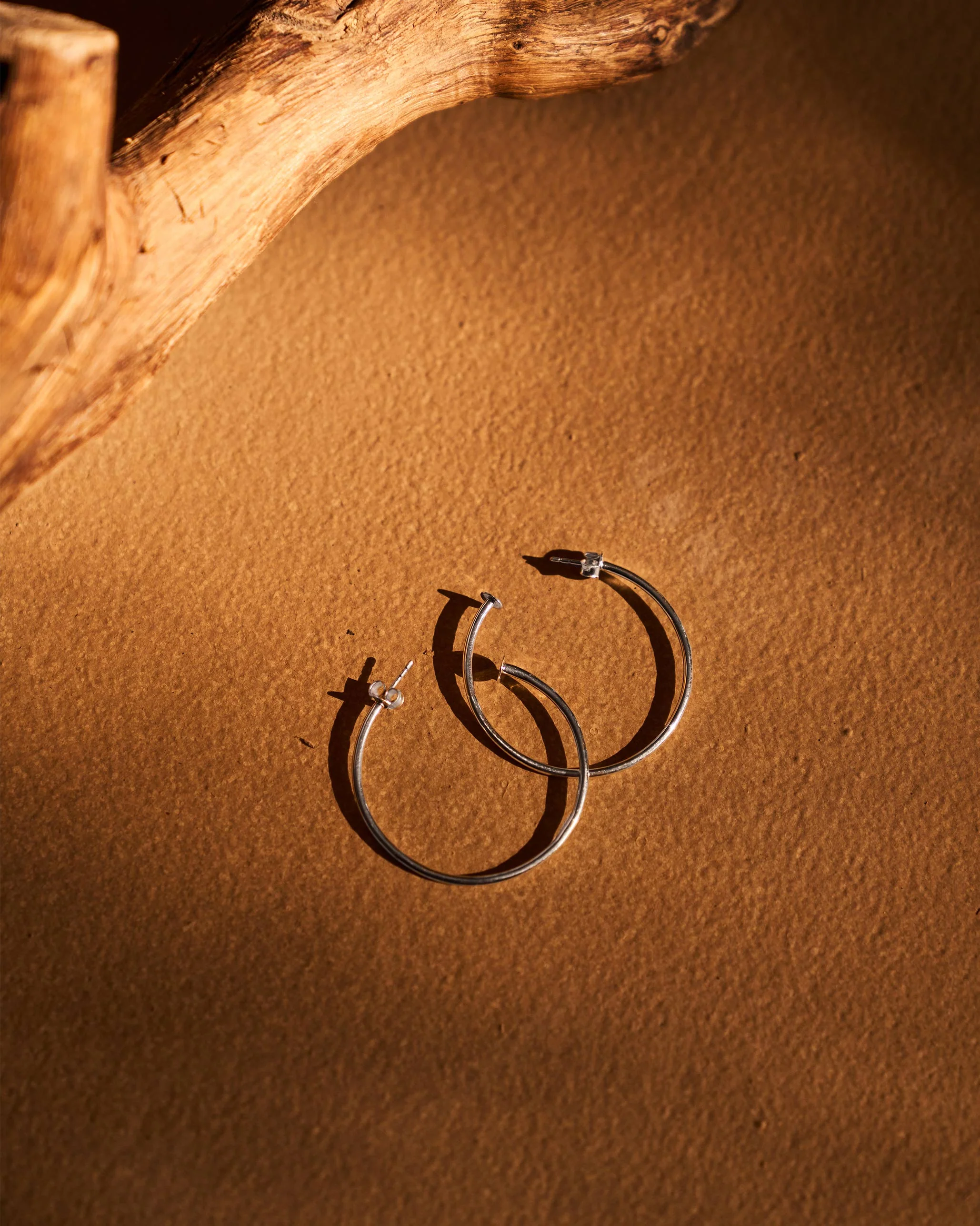 Hoops Earrings (Large) - Sterling Silver - Image 4