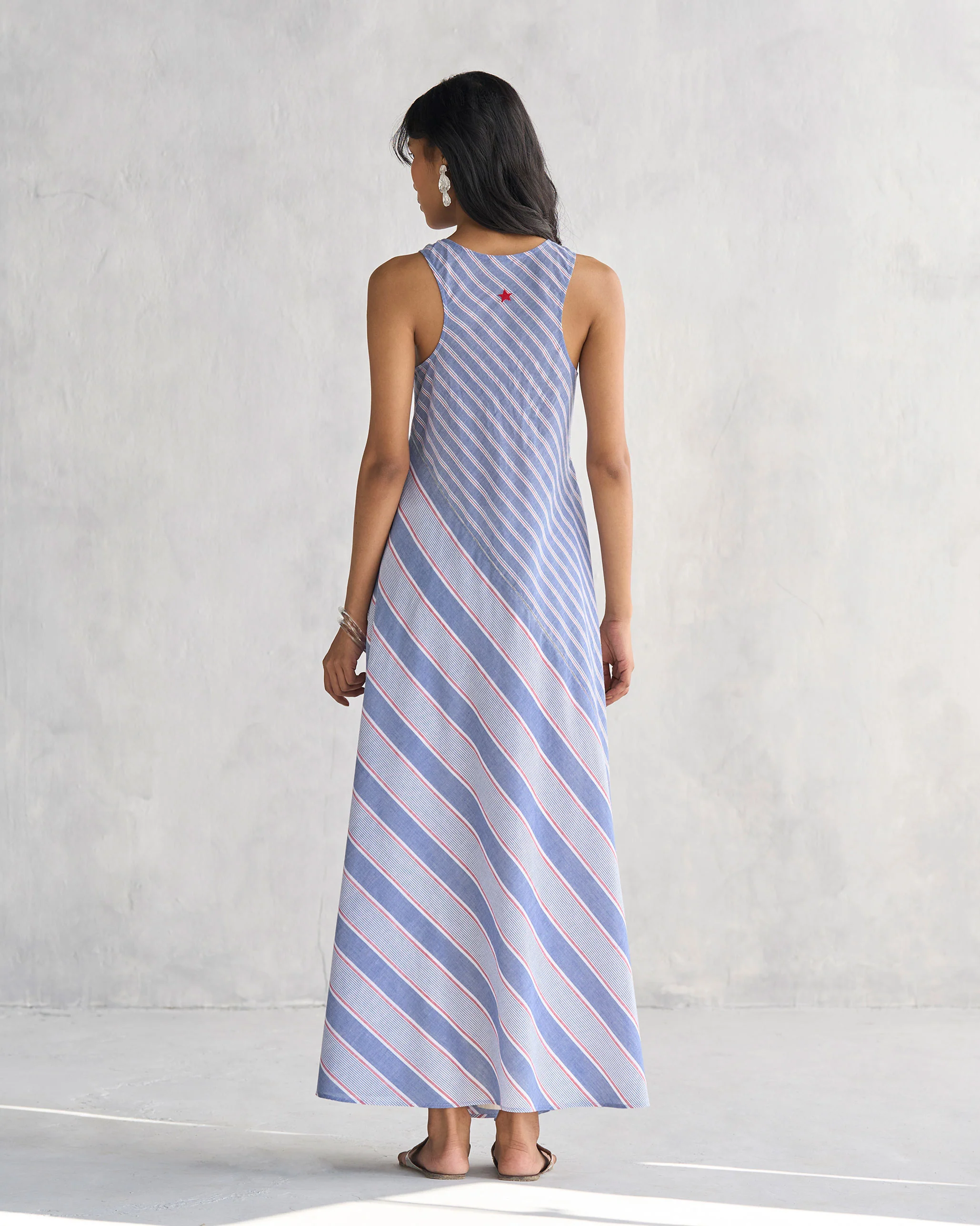 Hope Kurta - Blue & Red - Image 4