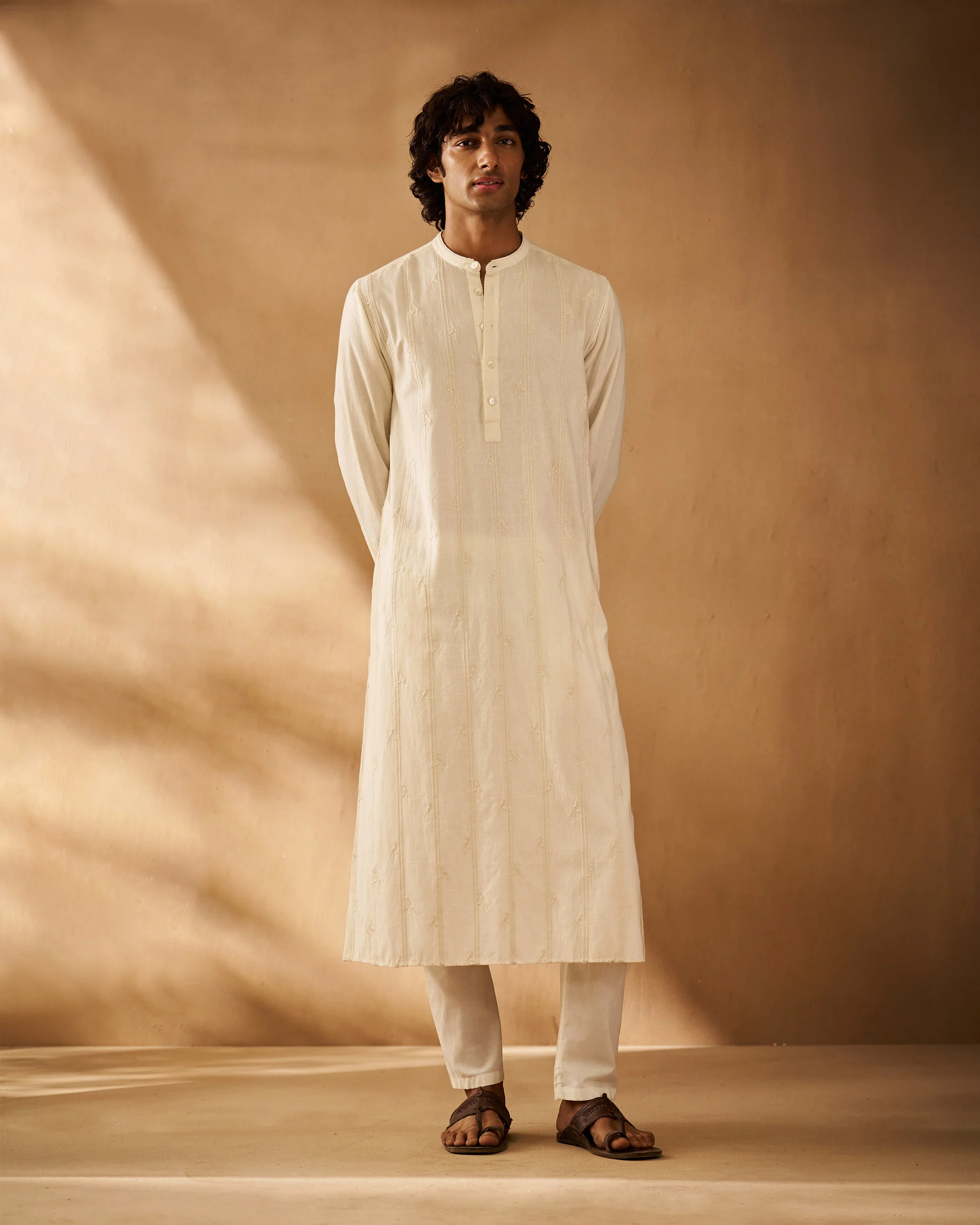 Ibn Kurta - Ivory Embroidered - Image 8