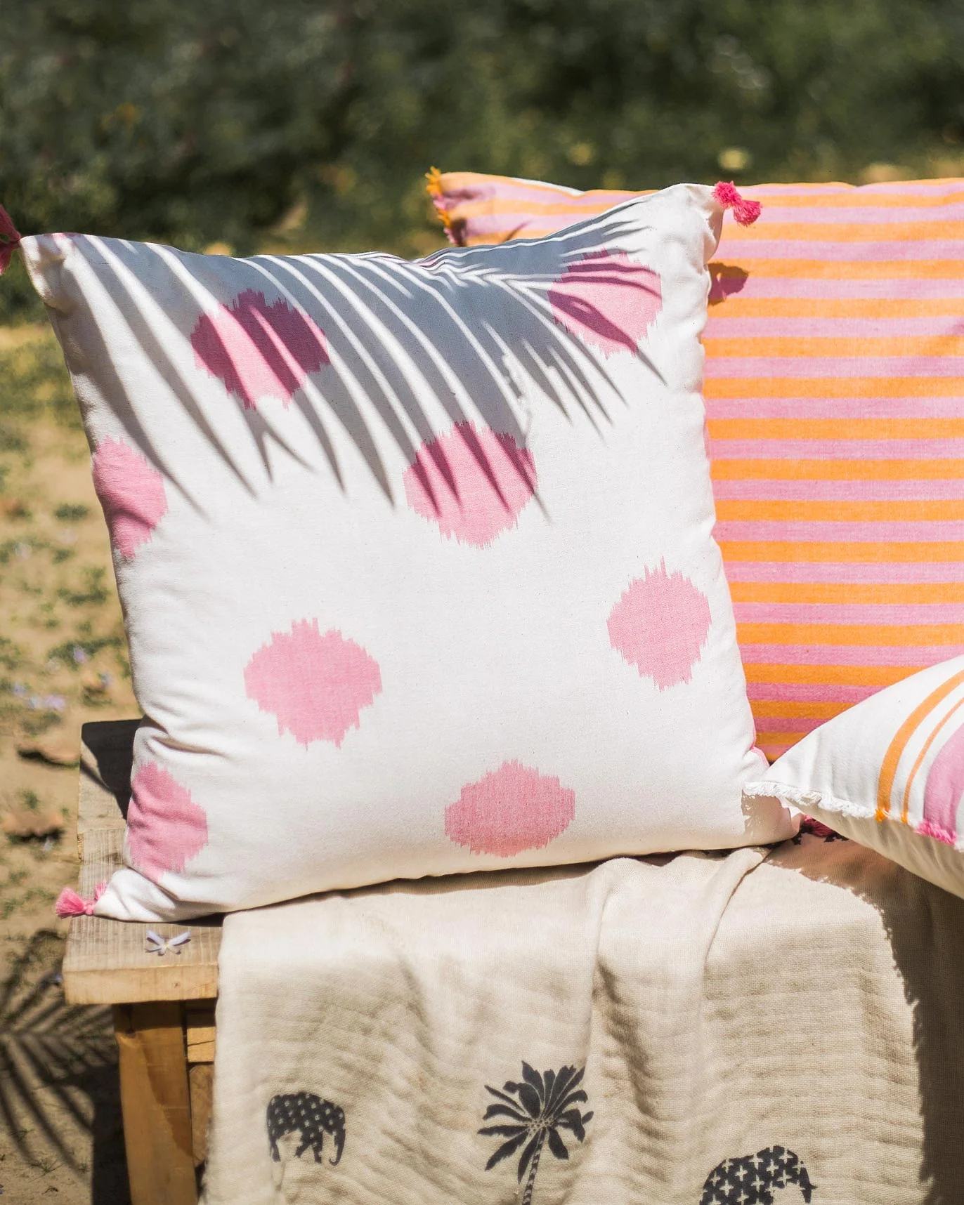 Ikat Dot Cushion Cover - Image 2