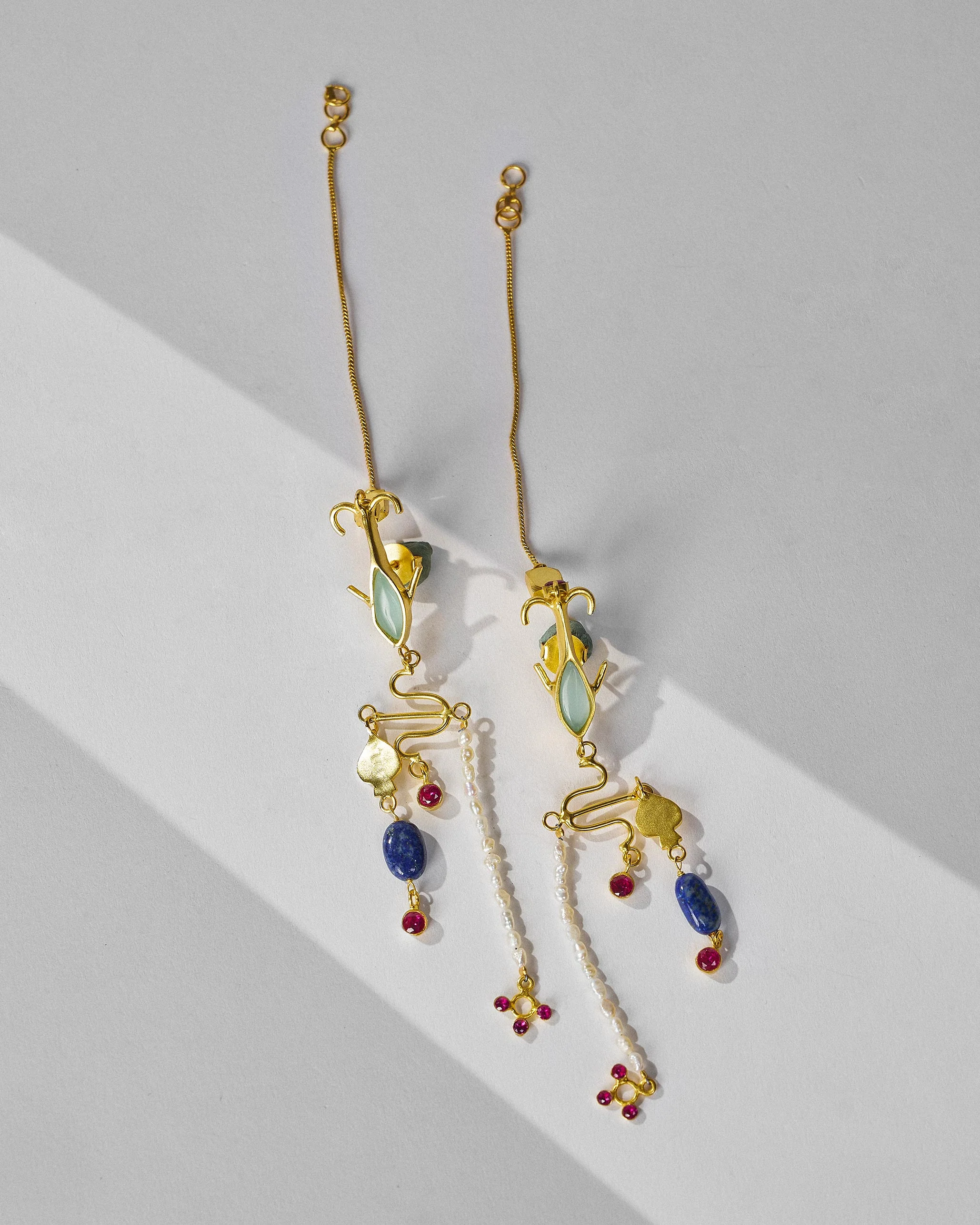 Indus Danglers - Gold - Image 2
