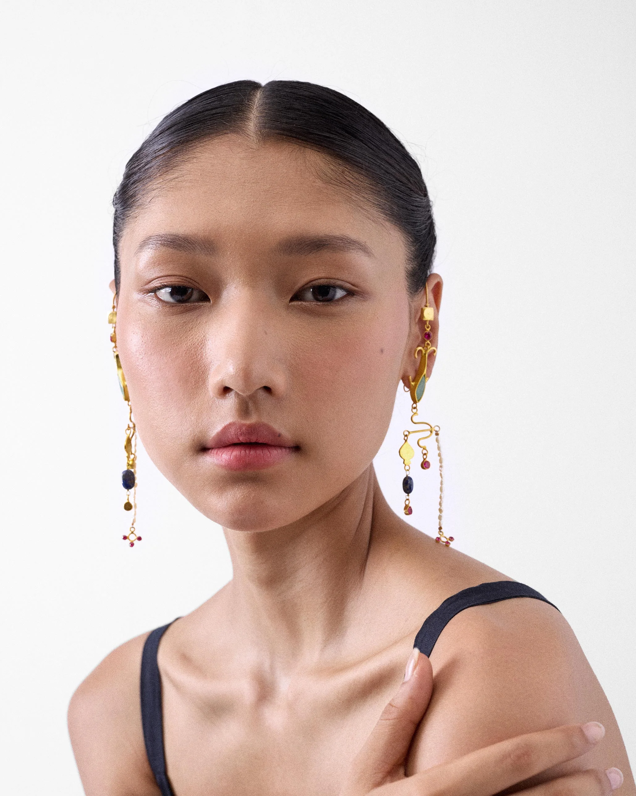 Indus Danglers - Gold - Image 5