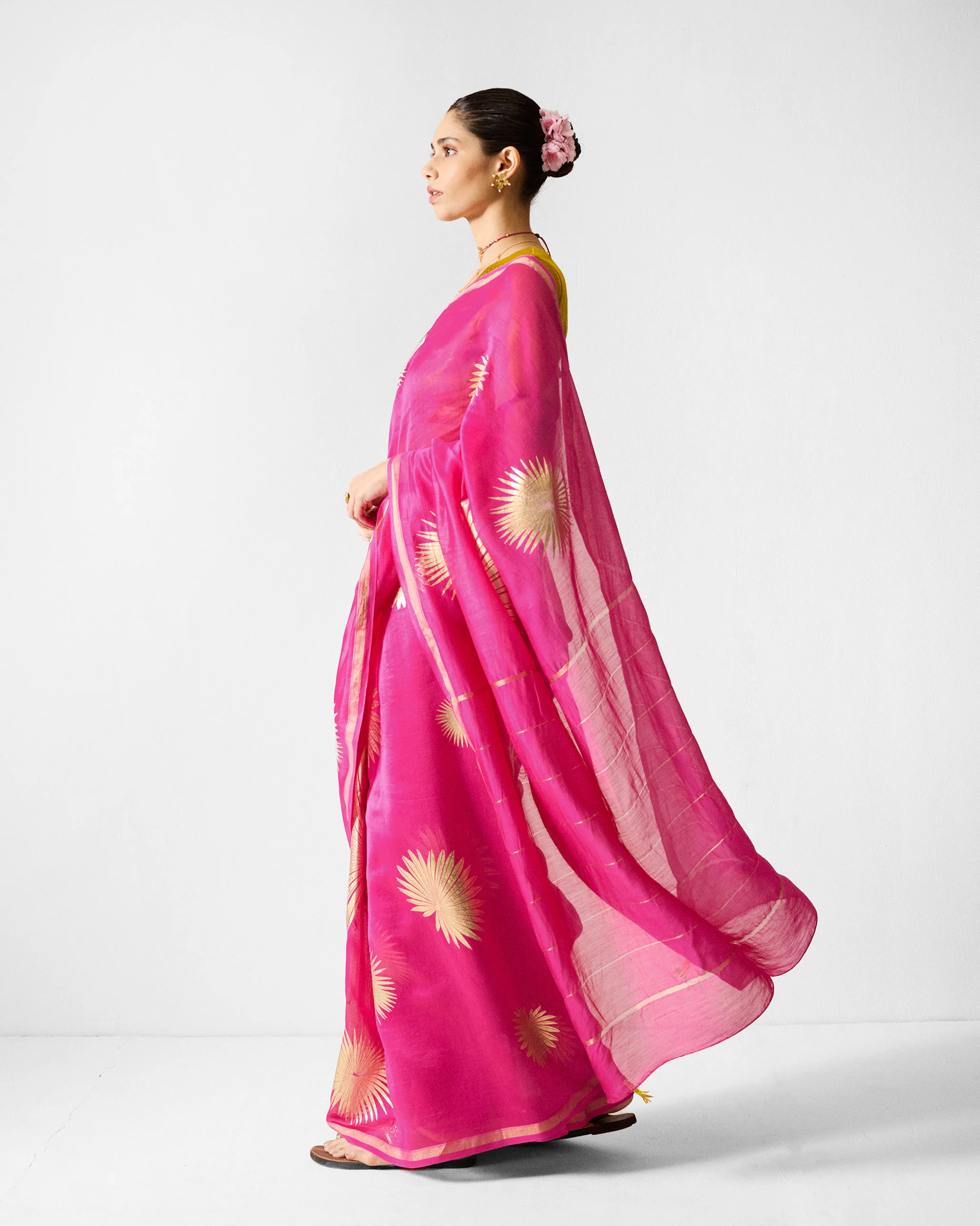 Ira Sari - Fuchsia & Gold Printed - Image 3