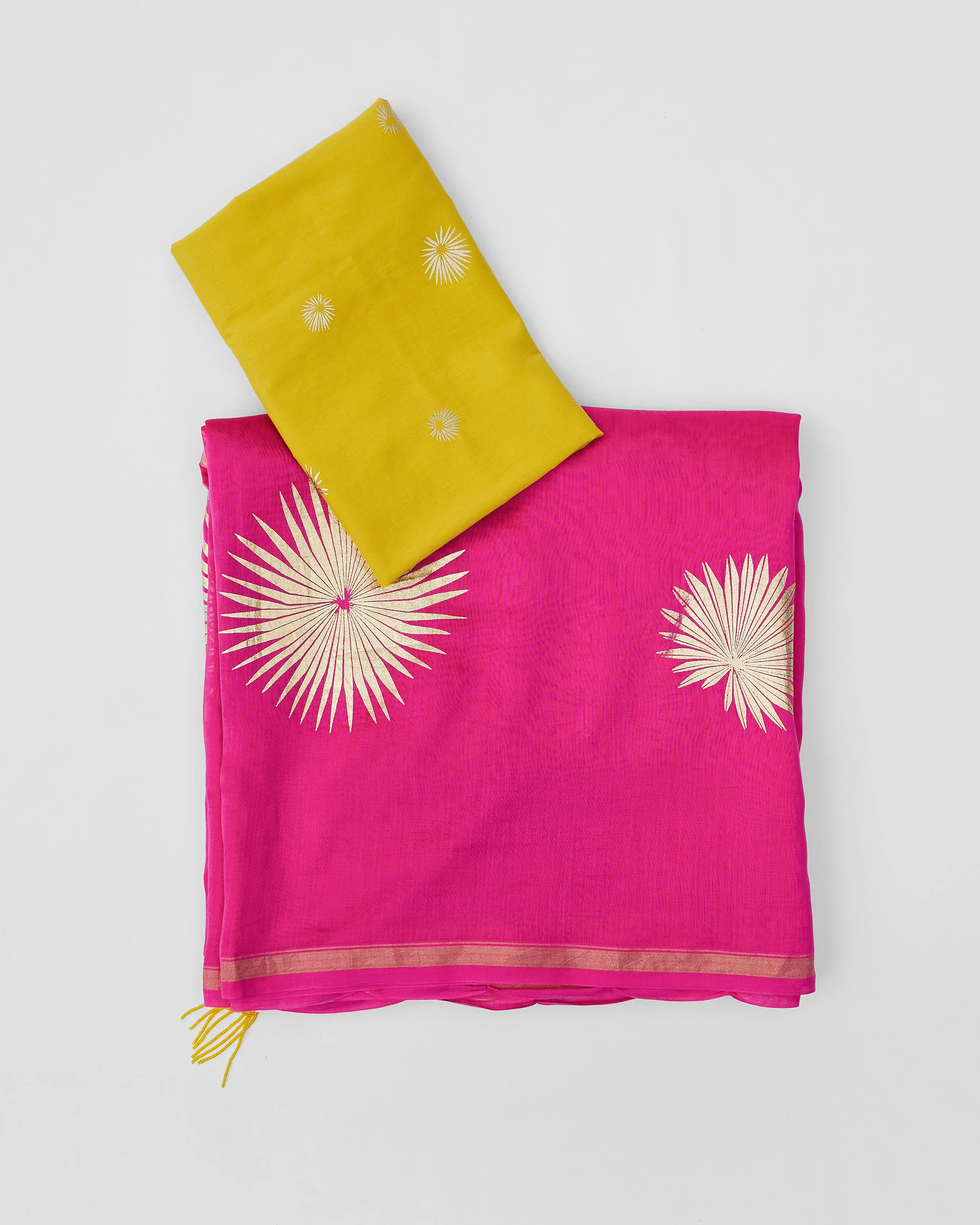 Ira Sari - Fuchsia & Gold Printed - Image 5