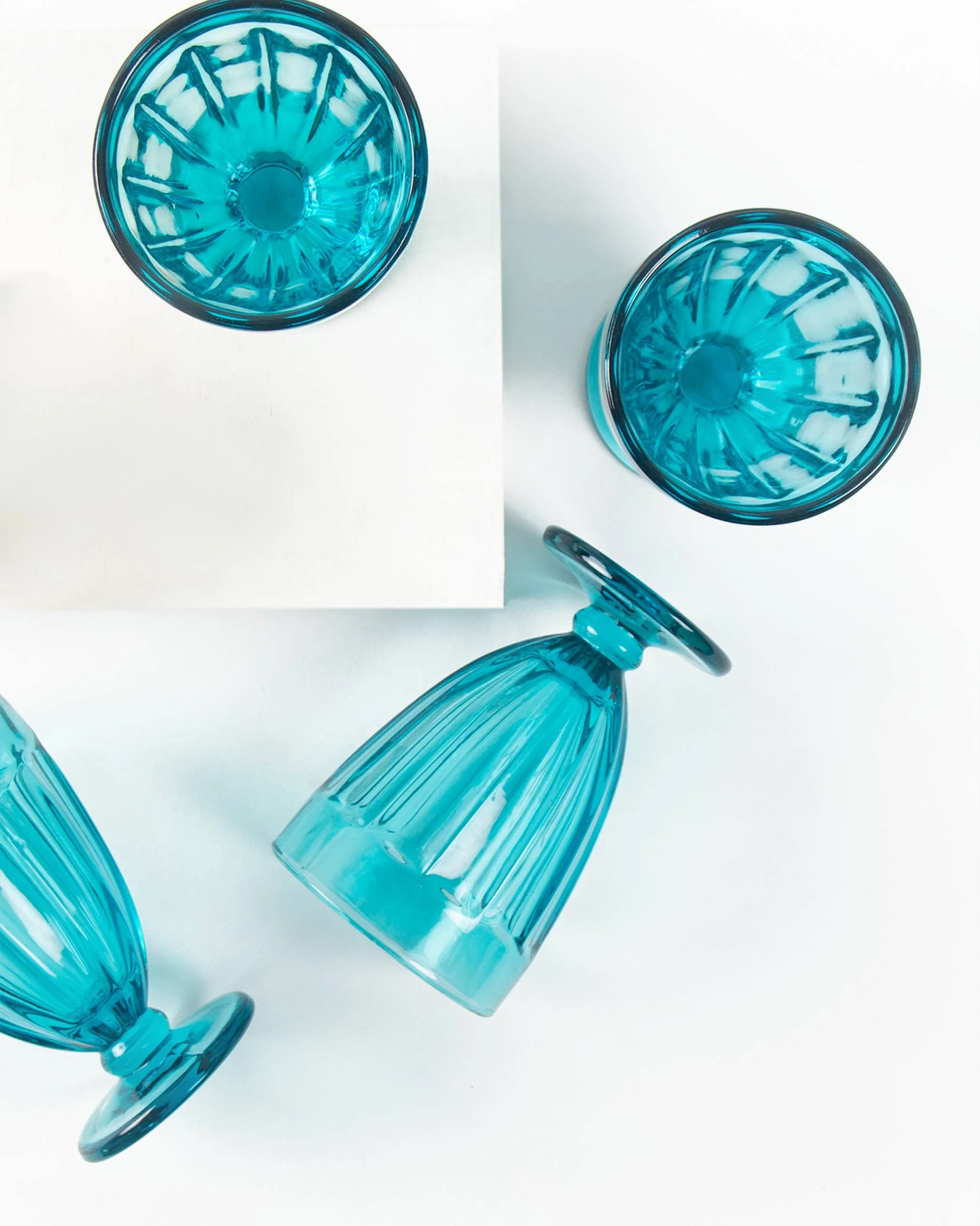 Island Stem Glass (Set of 4) - Teal - Image 2