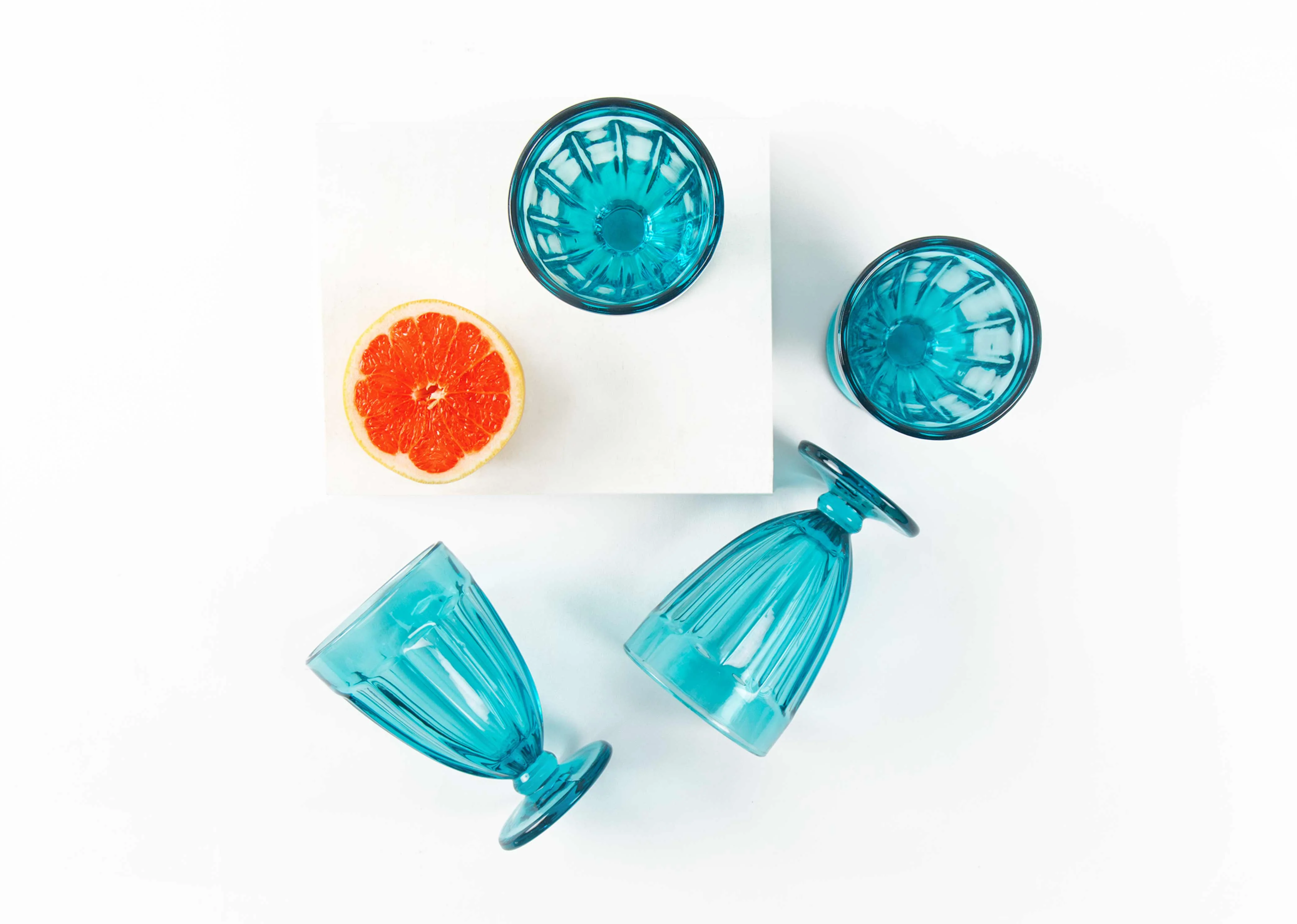 Island Stem Glass (Set of 4) - Teal - Image 3