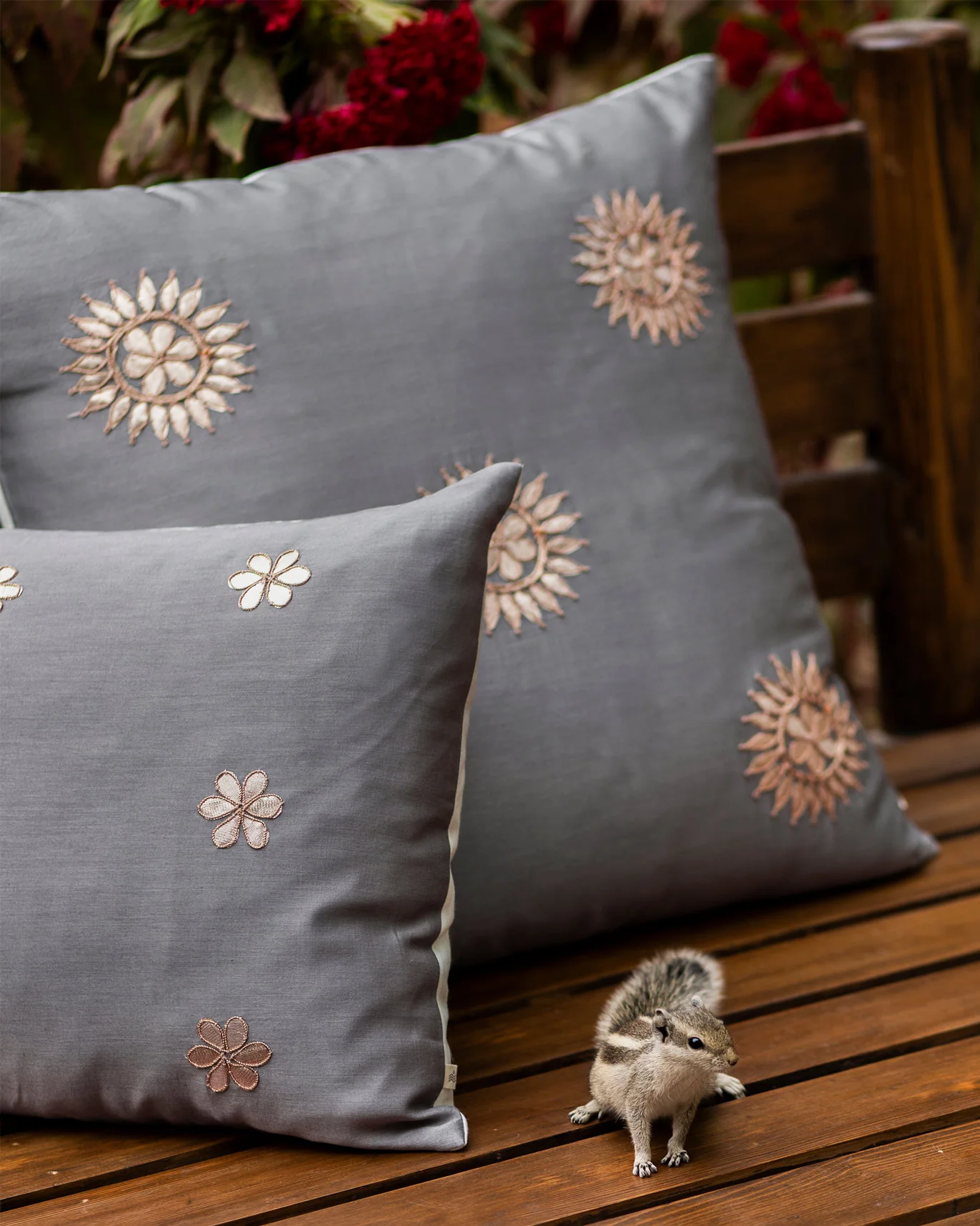 Izar Cushion Cover - Soft Grey - Image 2