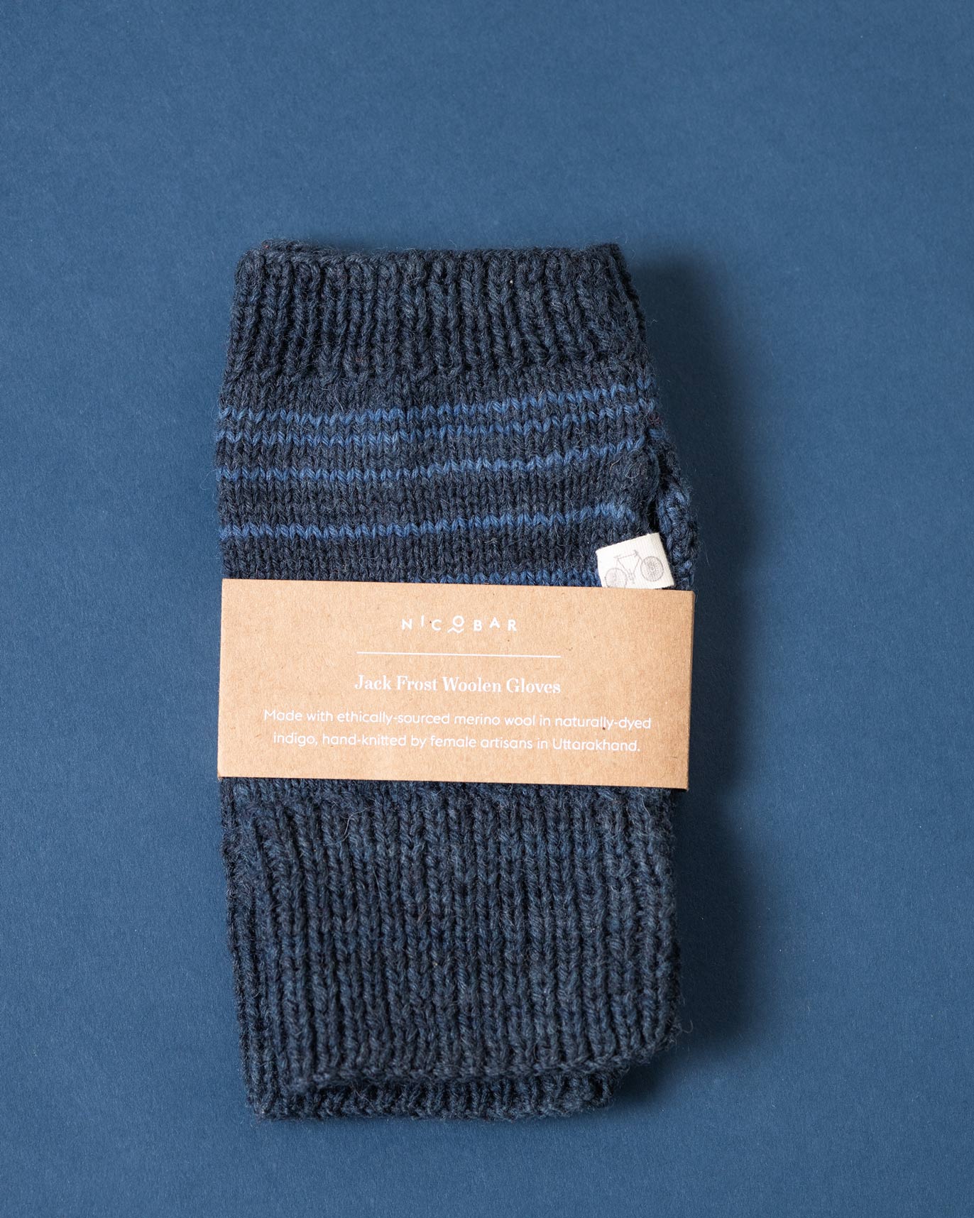 Jack Frost Woolen Gloves - Indigo - Image 4