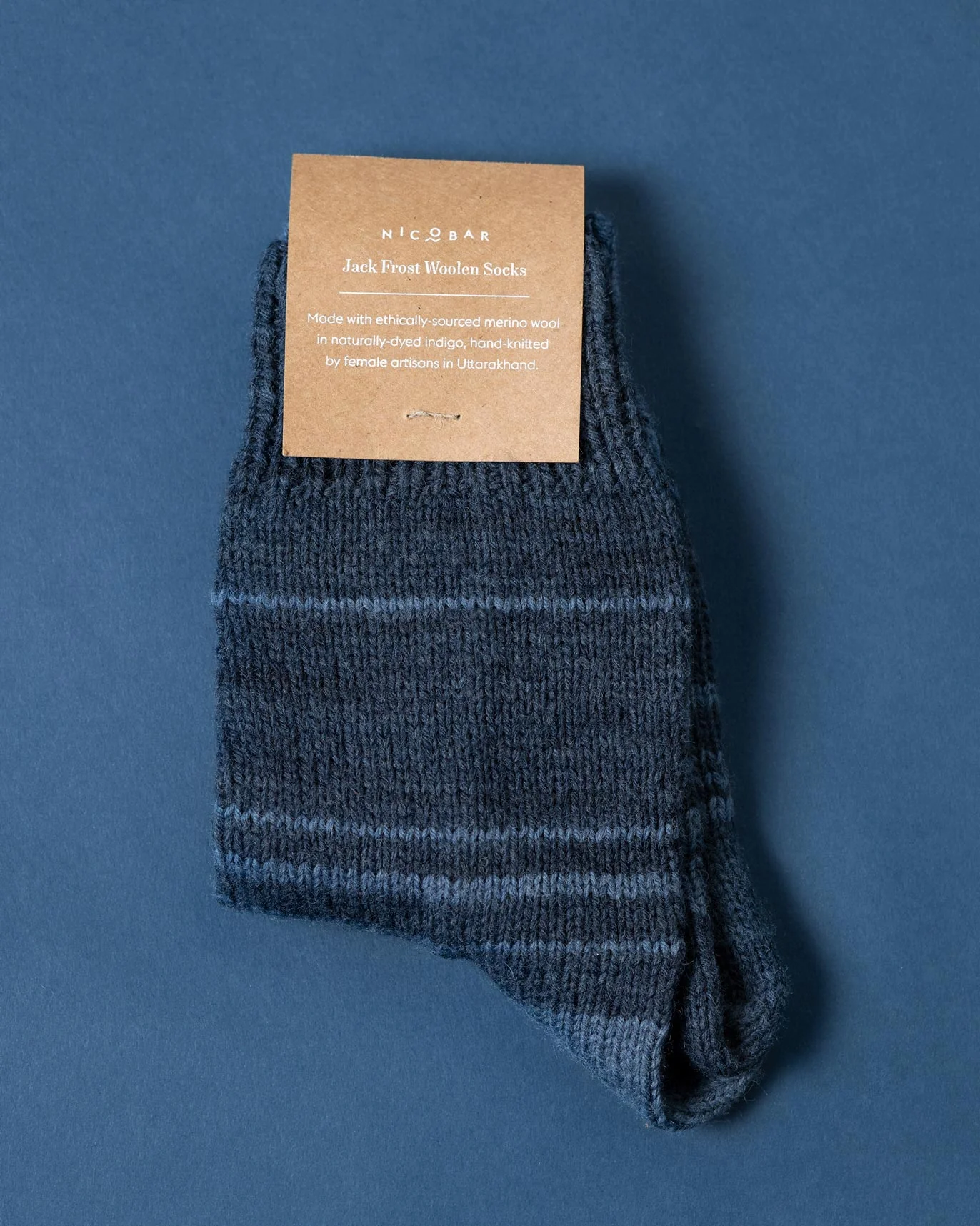 Jack Frost Woolen Socks - Indigo - Image 2