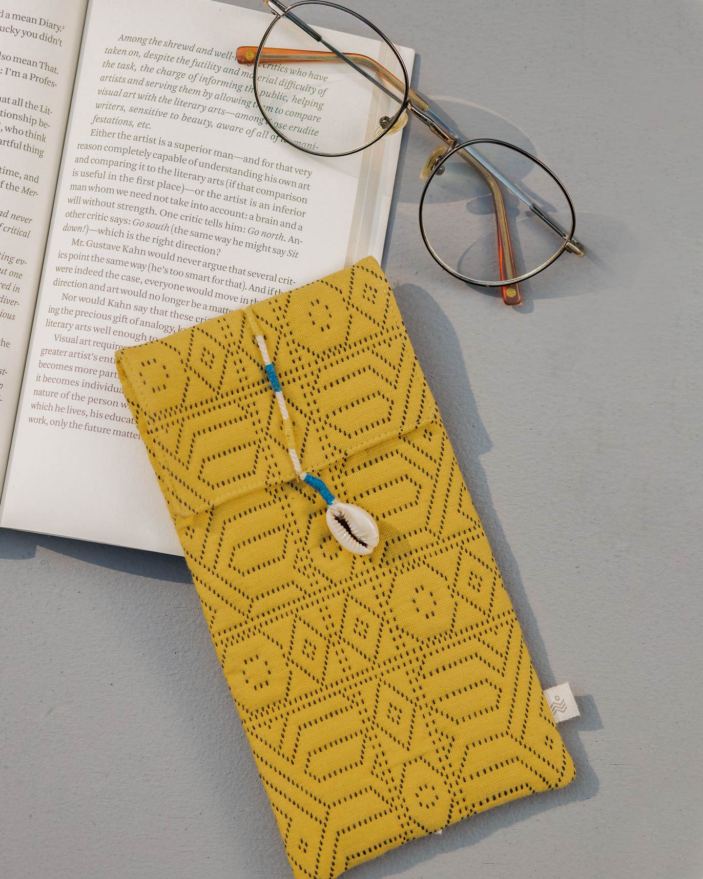 Jacquard Spectacle Case - Yellow - Image 4
