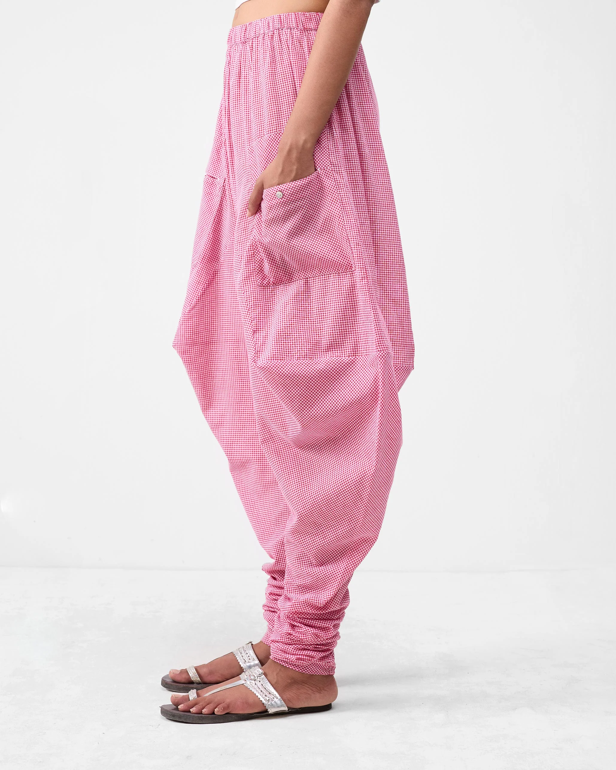 Jaisalmer Pants - Watermelon & White Checks - Image 3