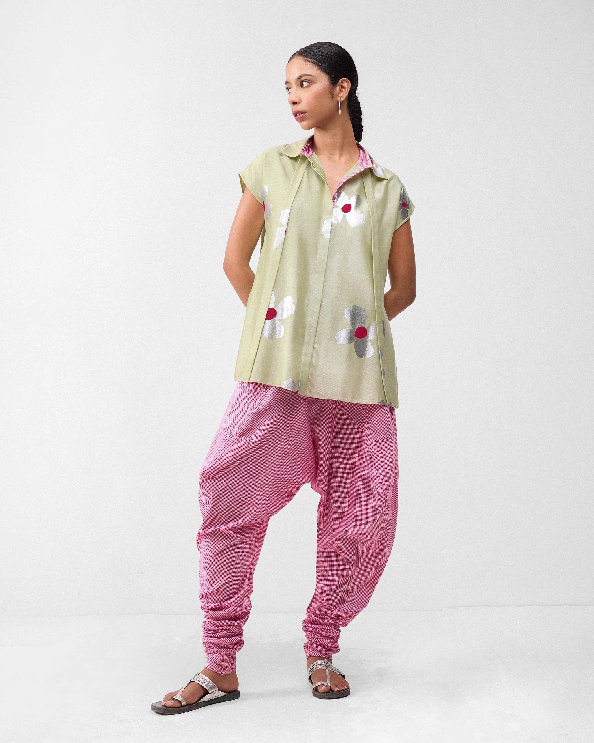Jaisalmer Pants - Watermelon & White Checks - Image 5