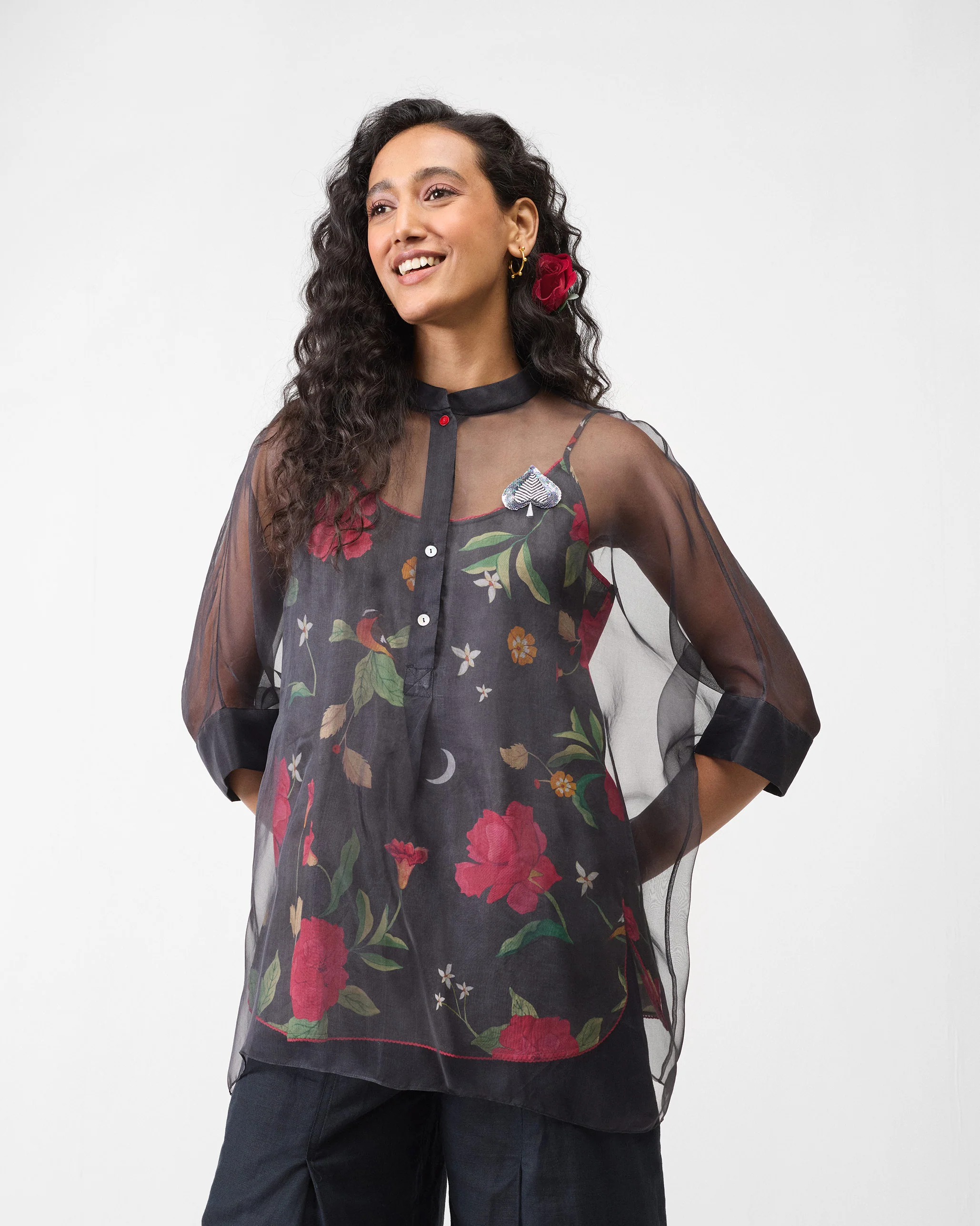 Jaisalmer Shirt with Slip - Charcoal - Image 2