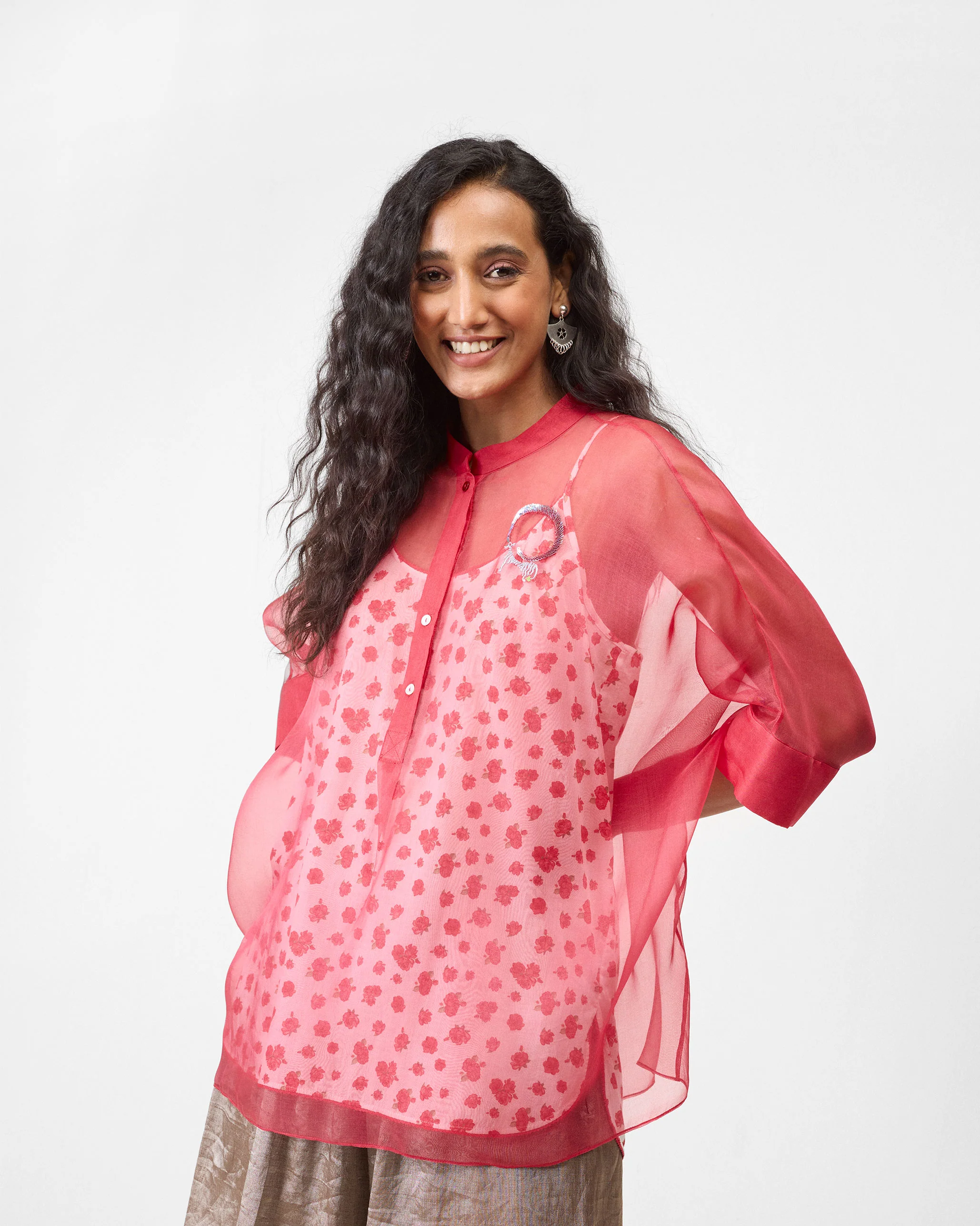 Jaisalmer Shirt with Slip - Watermelon - Image 3