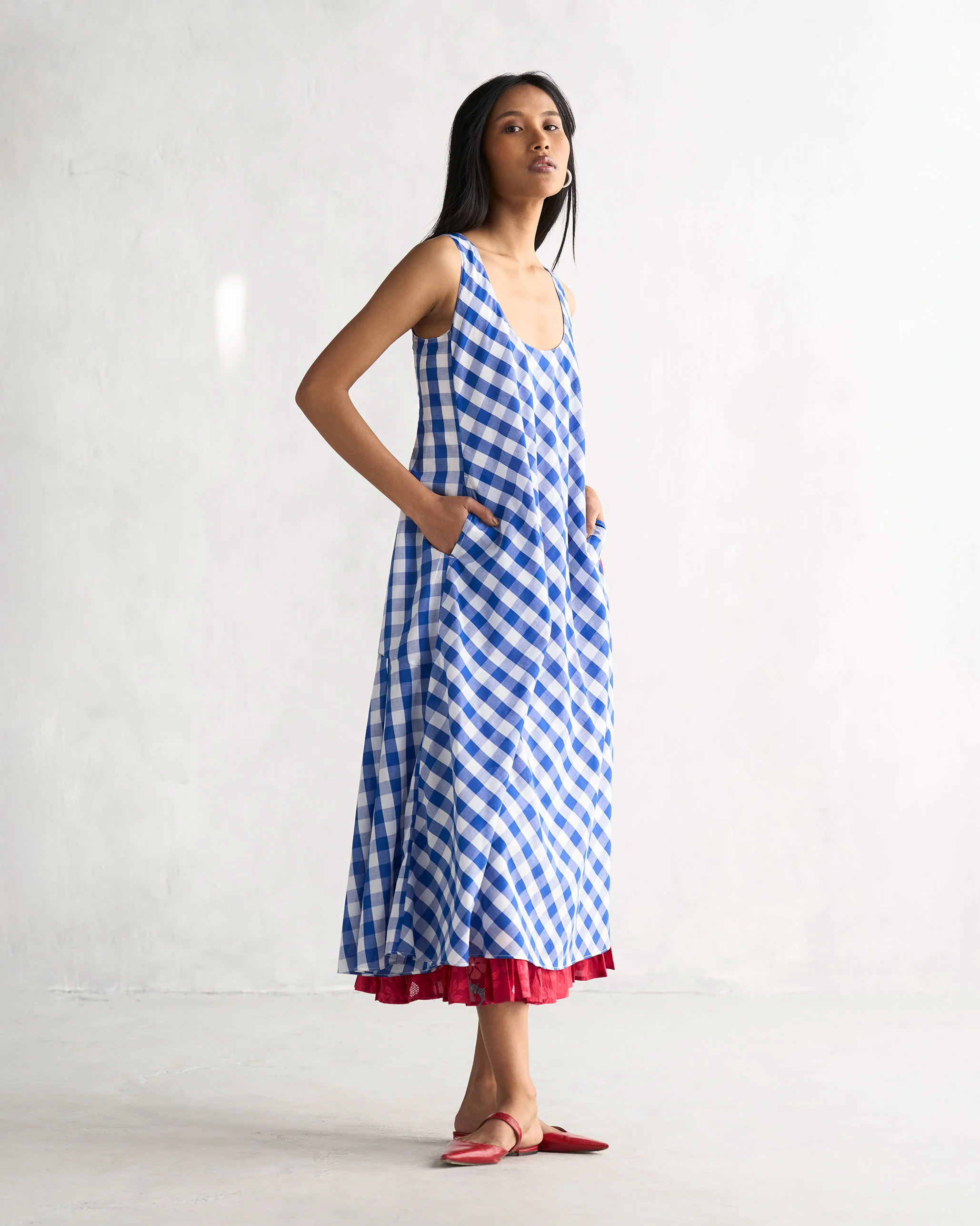 Jambiani Dress - Blue & White - Image 5