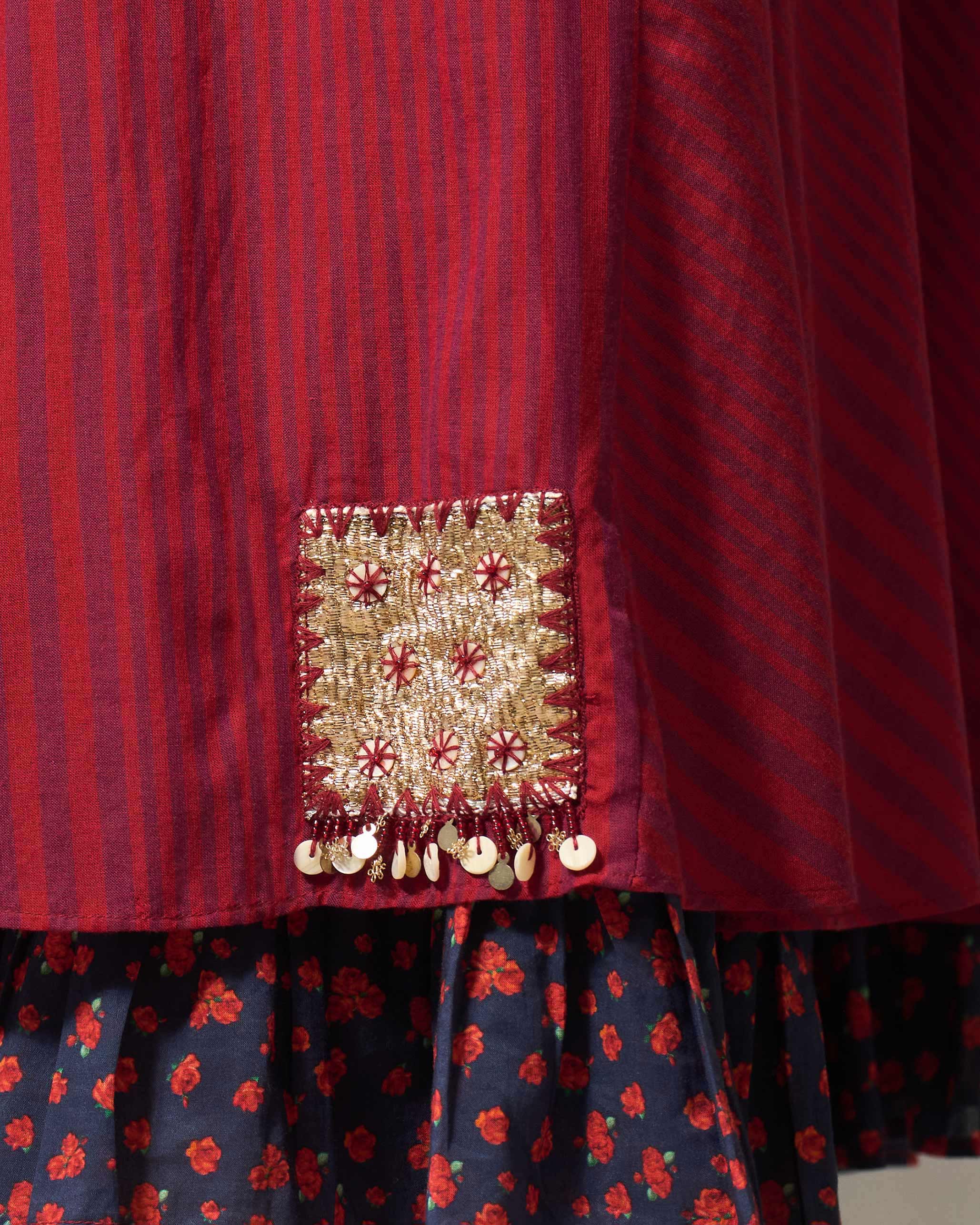 Jambiani Dress - Purple & Red Stripes - Image 3