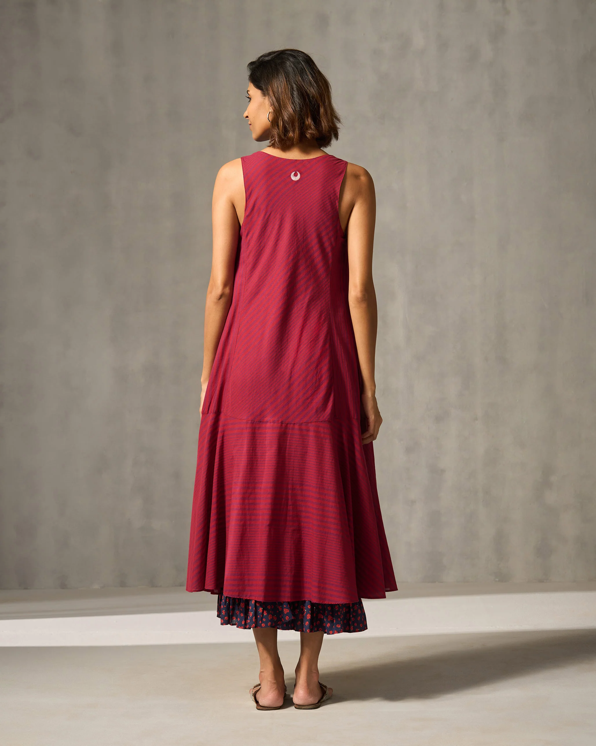 Jambiani Dress - Purple & Red Stripes - Image 4