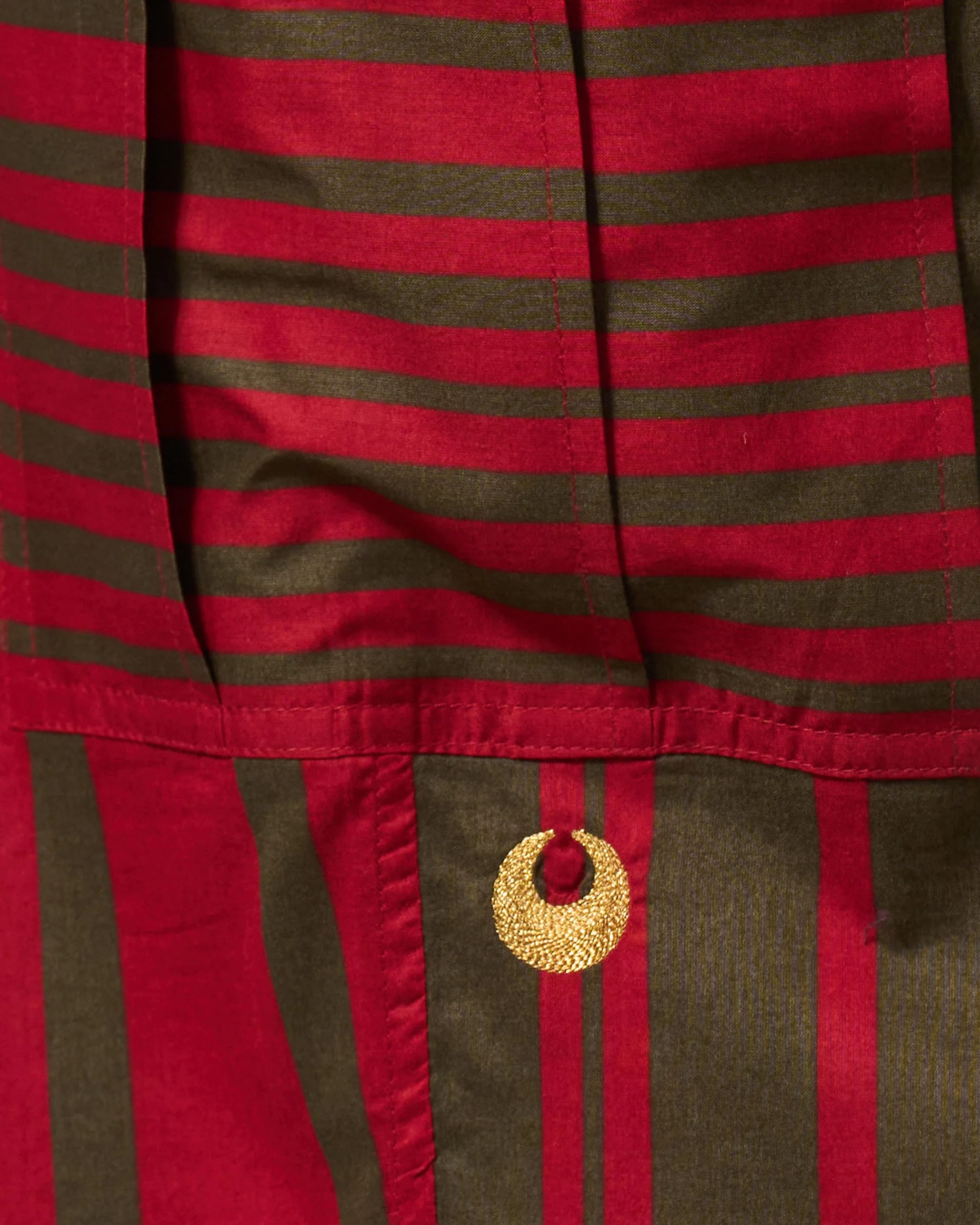Jambiani Pants - Red & Oak Brown Print - Image 2