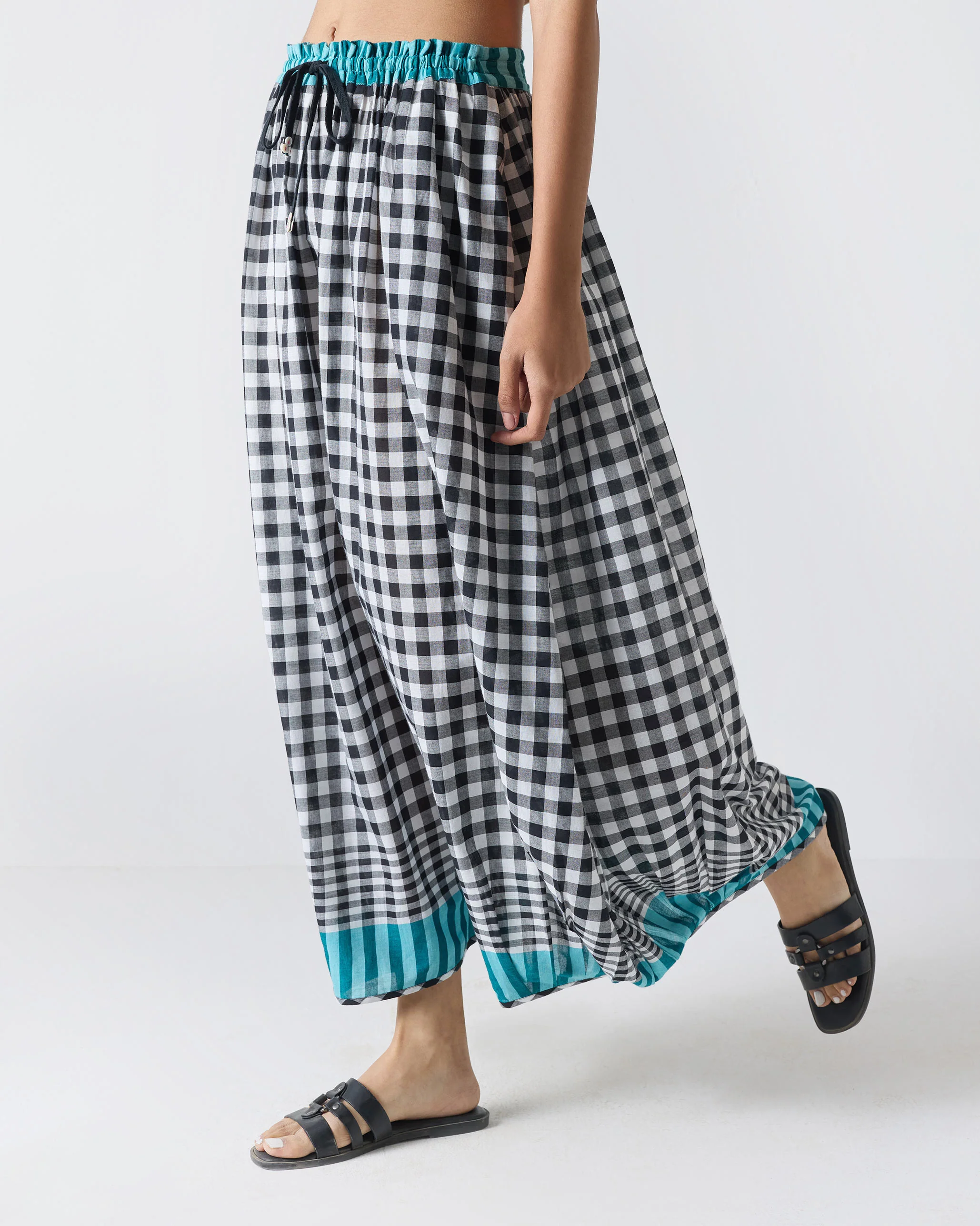 Jambiani Skirt - Black & White Checks - Image 2