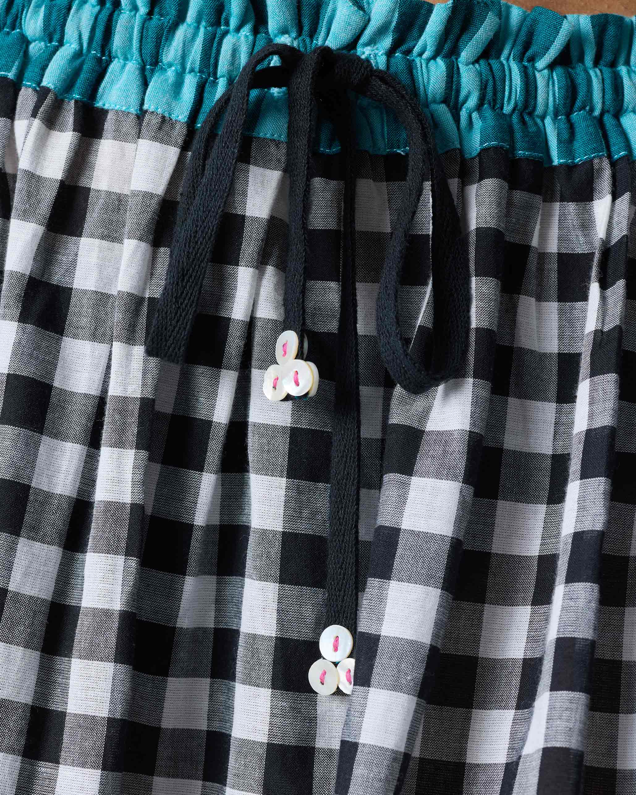 Jambiani Skirt - Black & White Checks - Image 4