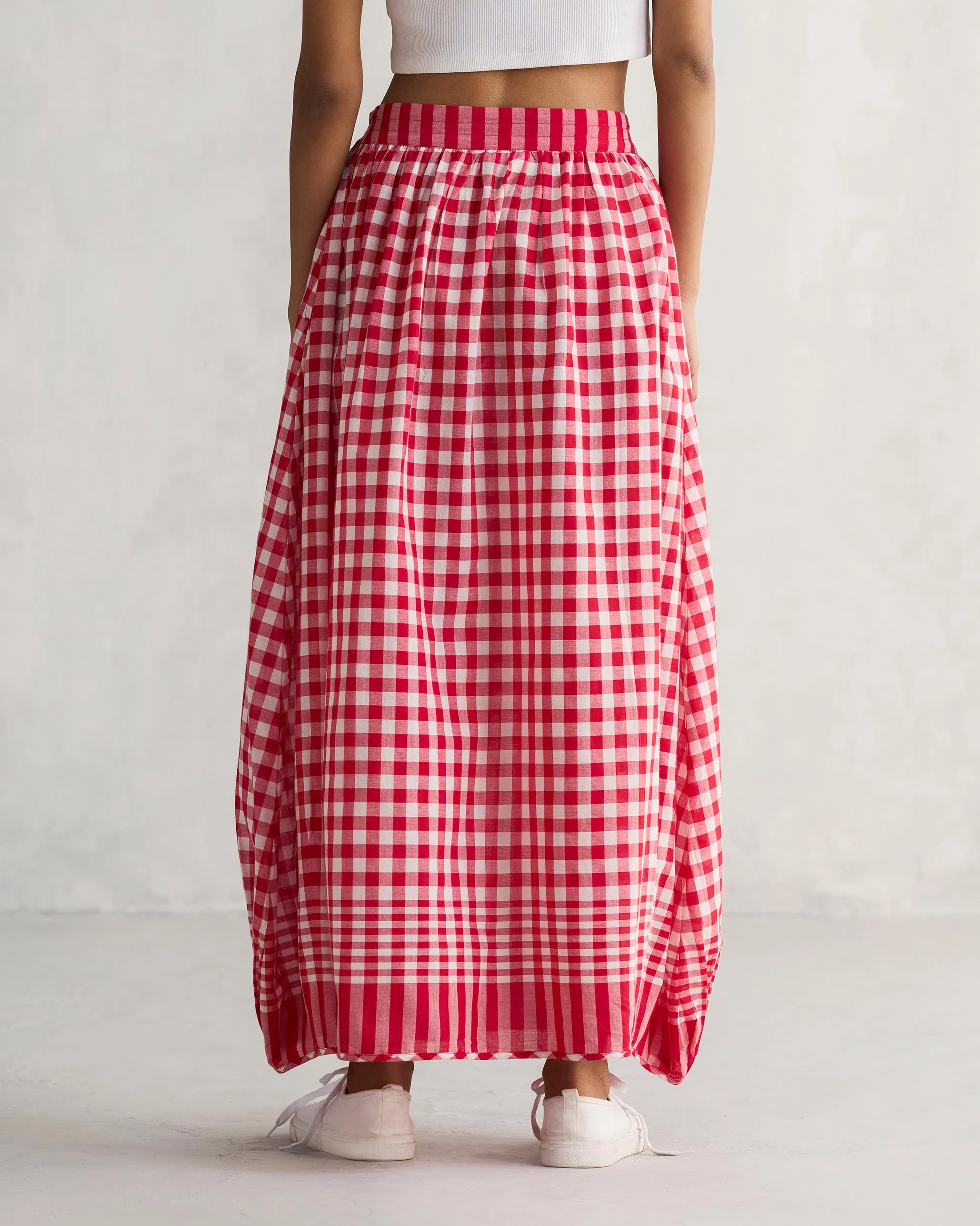 Jambiani Skirt - Red & White - Image 4