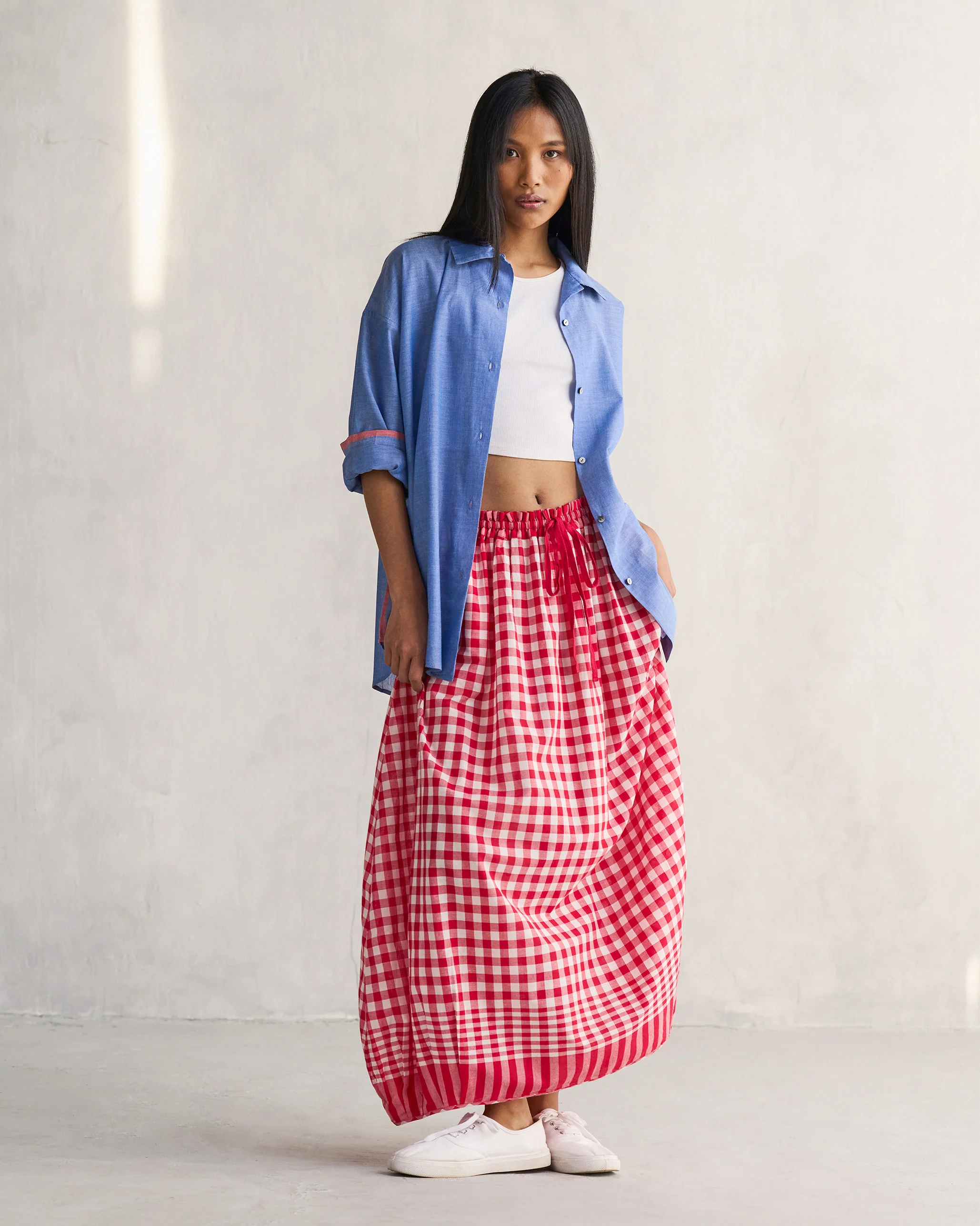 Jambiani Skirt - Red & White - Image 6