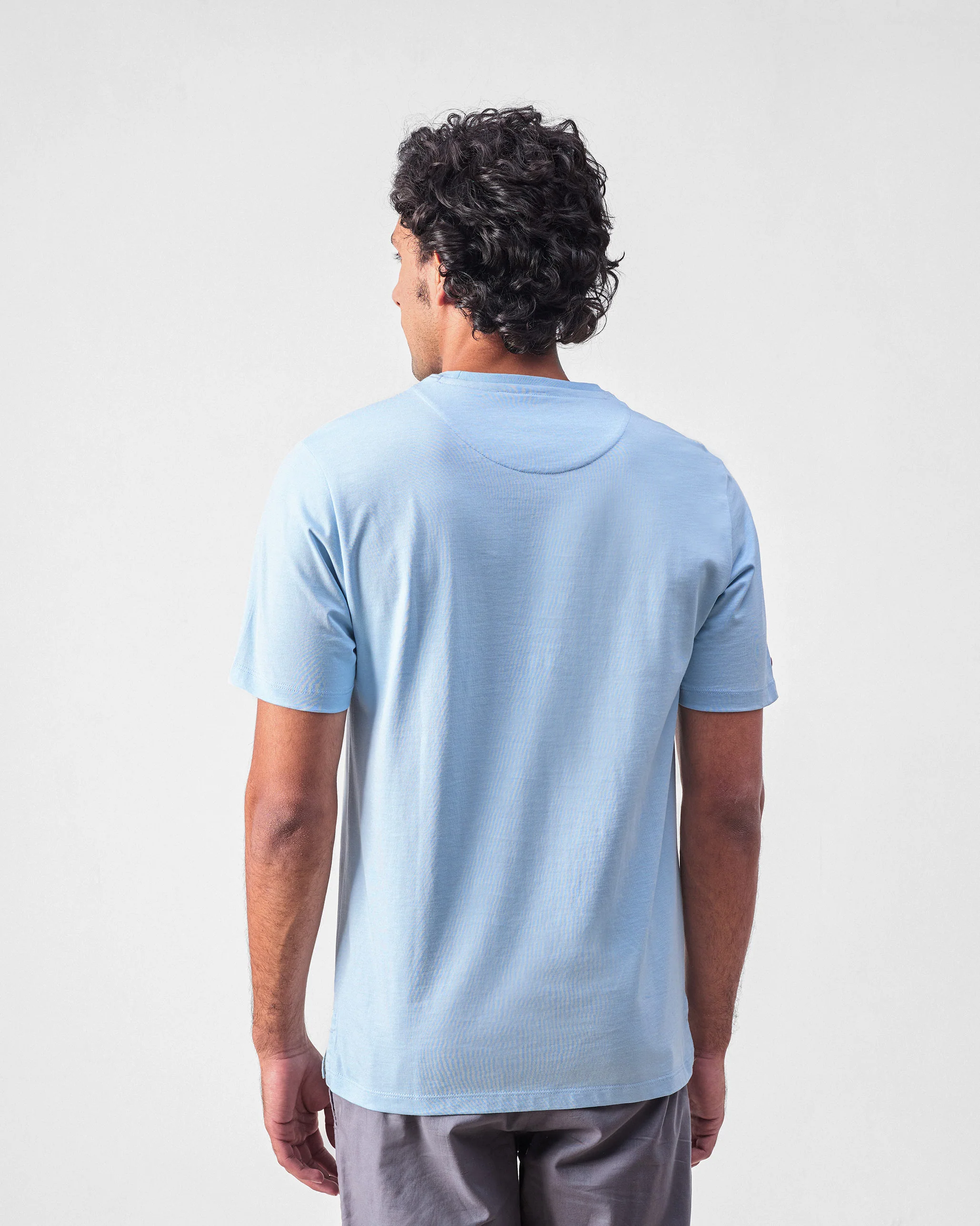 Japanese Tora T-shirt - Powder Blue & Red Print - Image 3